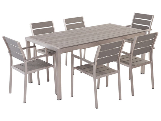 Garden Dining Set 6 Seater VERNIO Grey