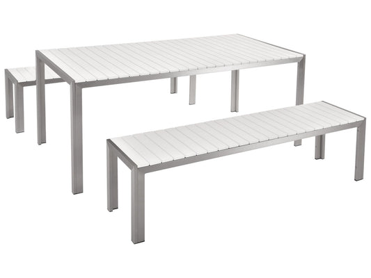 Garden Dining Set 6 Seater NARDO White