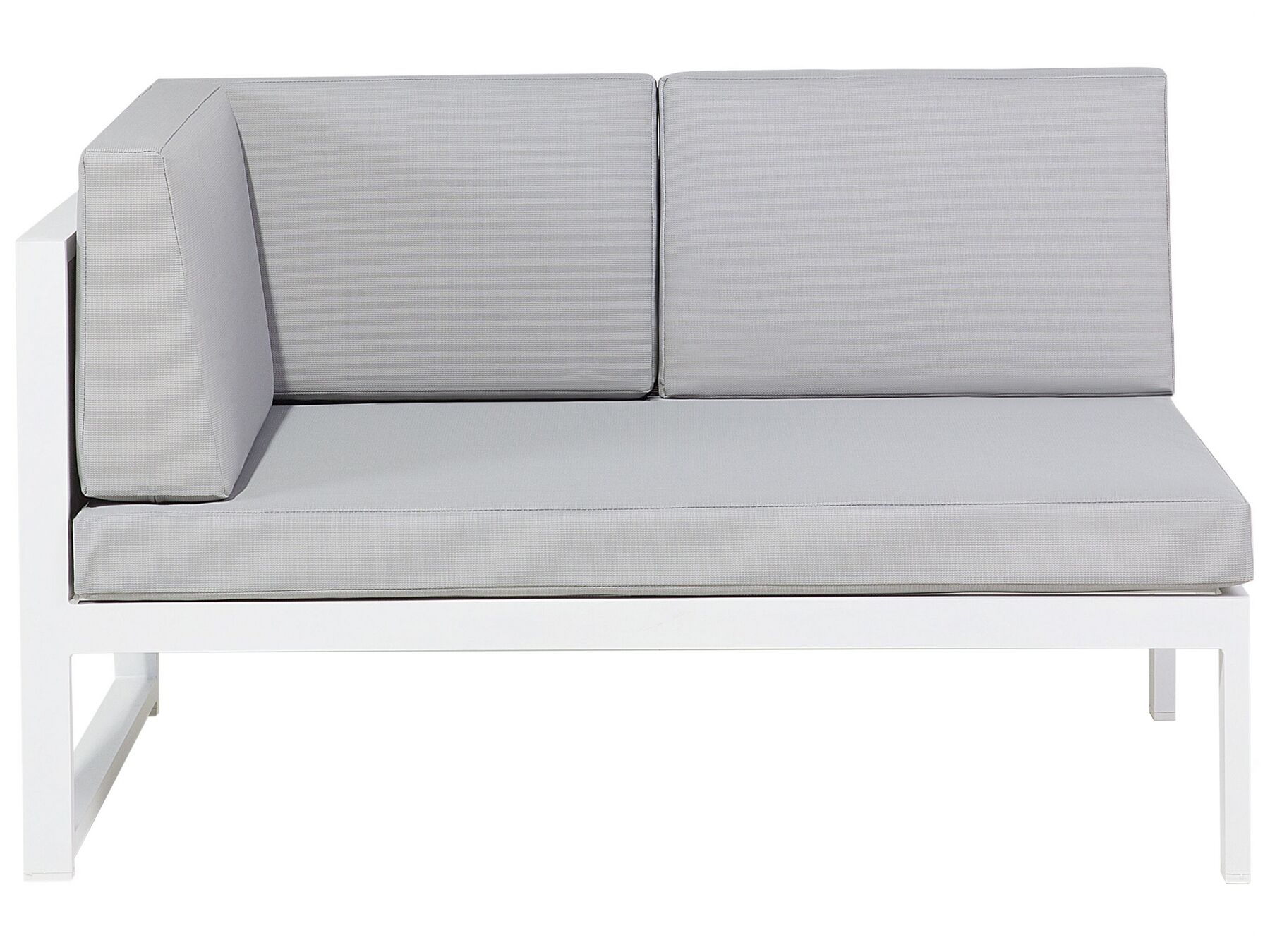 Garden Corner Sofa with Table 6 Seater CASTELLA Left Hand Metal Grey