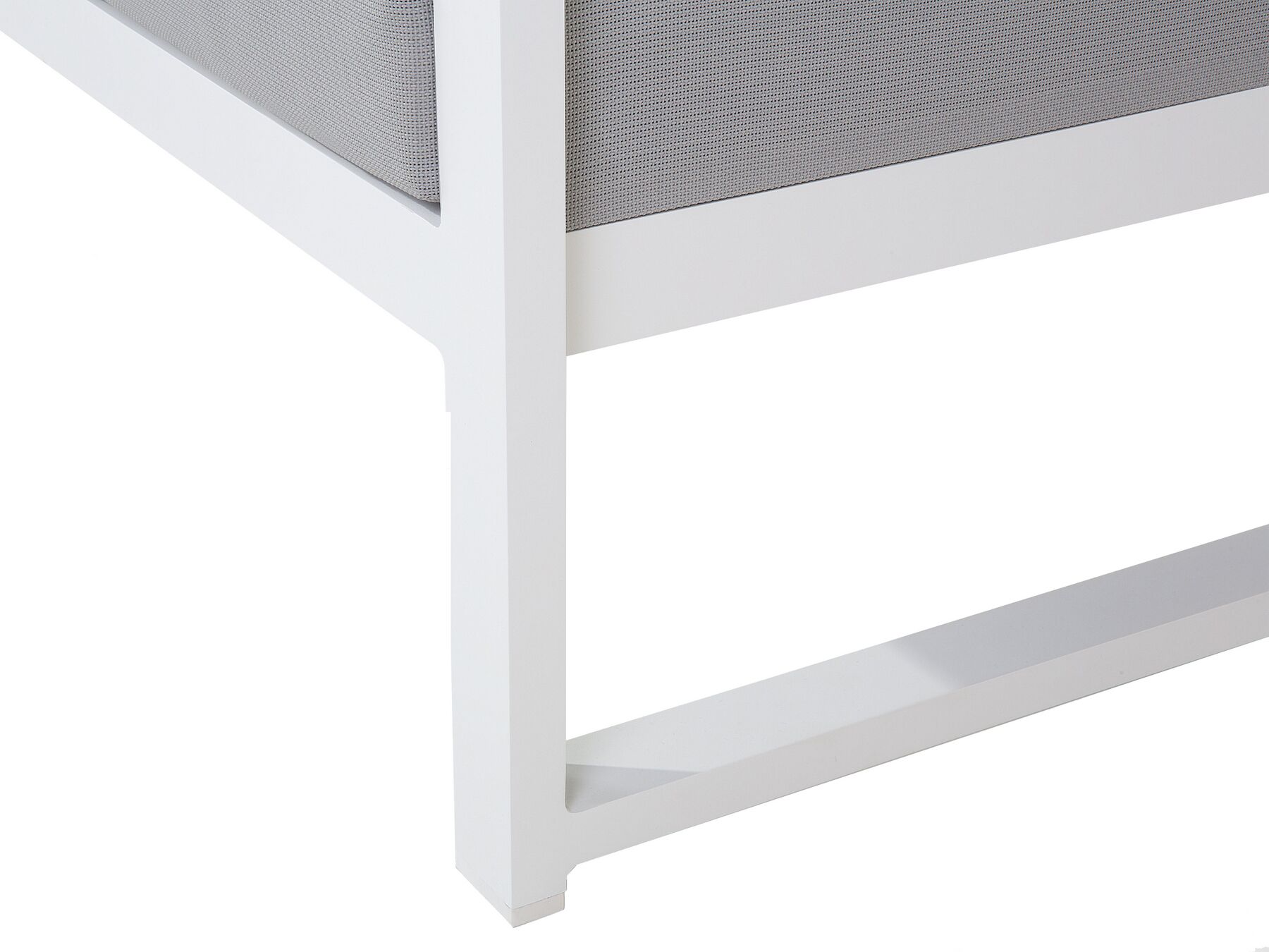 Garden Corner Sofa with Table 6 Seater CASTELLA Left Hand Metal Grey