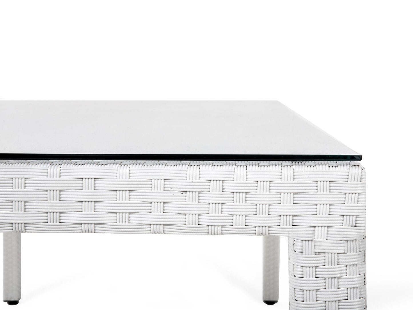 Garden Dining Table cm cm Glass White