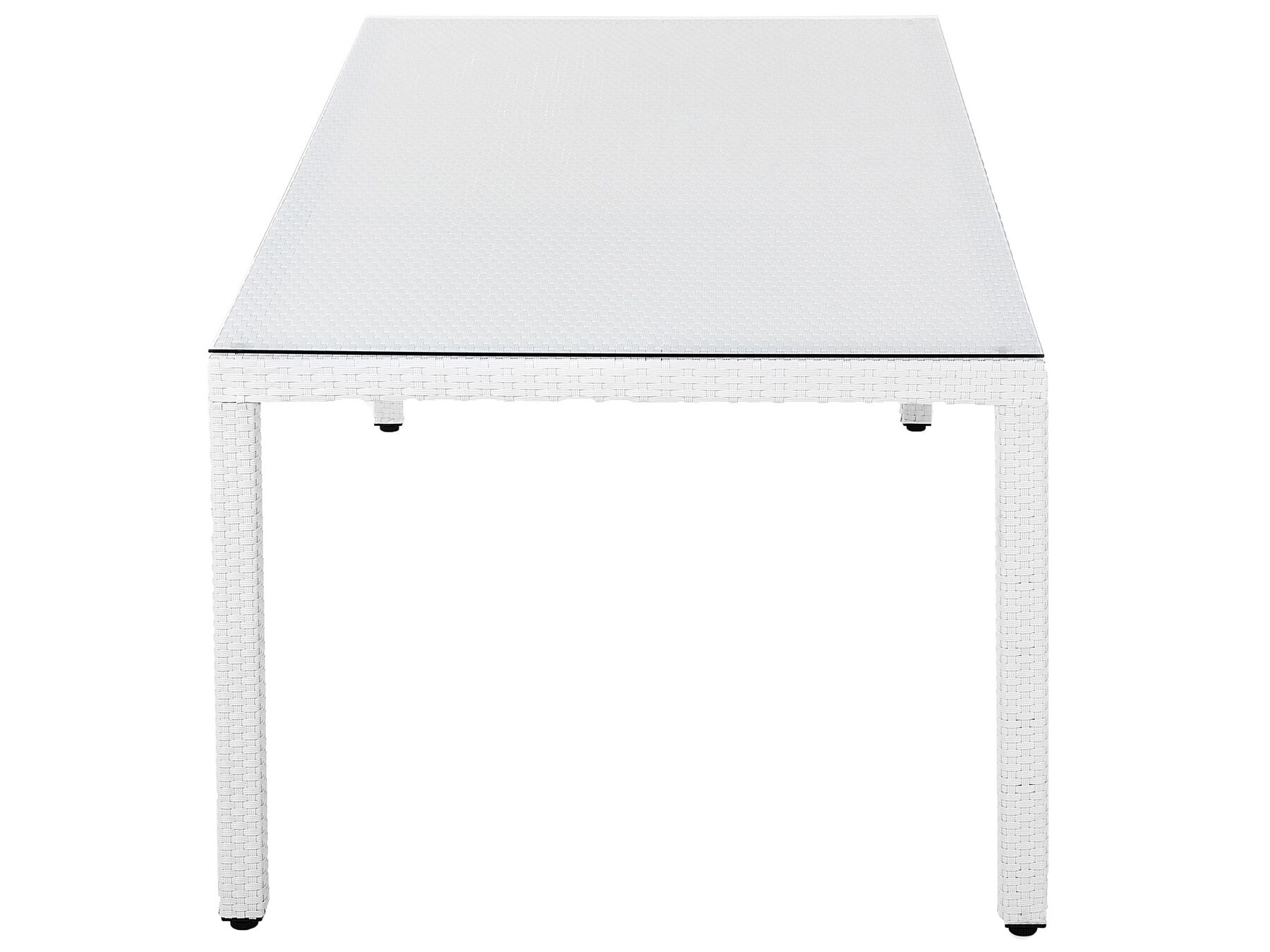 Garden Dining Table cm cm Glass White