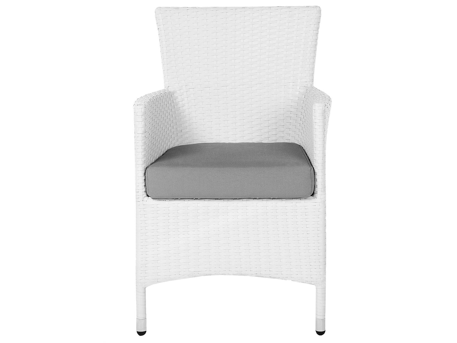 Garden Dining Set 8 Seater ITALY with Cushions PE Rattan White