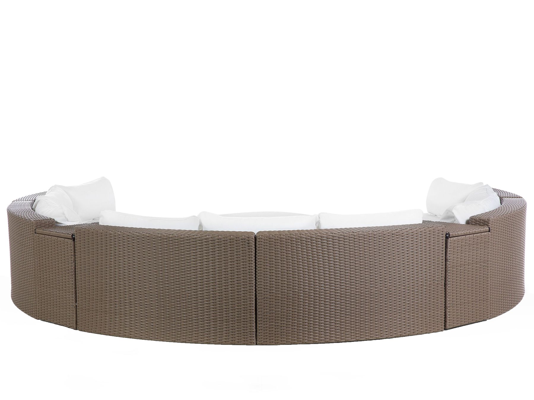 Garden Lounge Set with Table 9 Seater SEVERO PE Rattan Brown