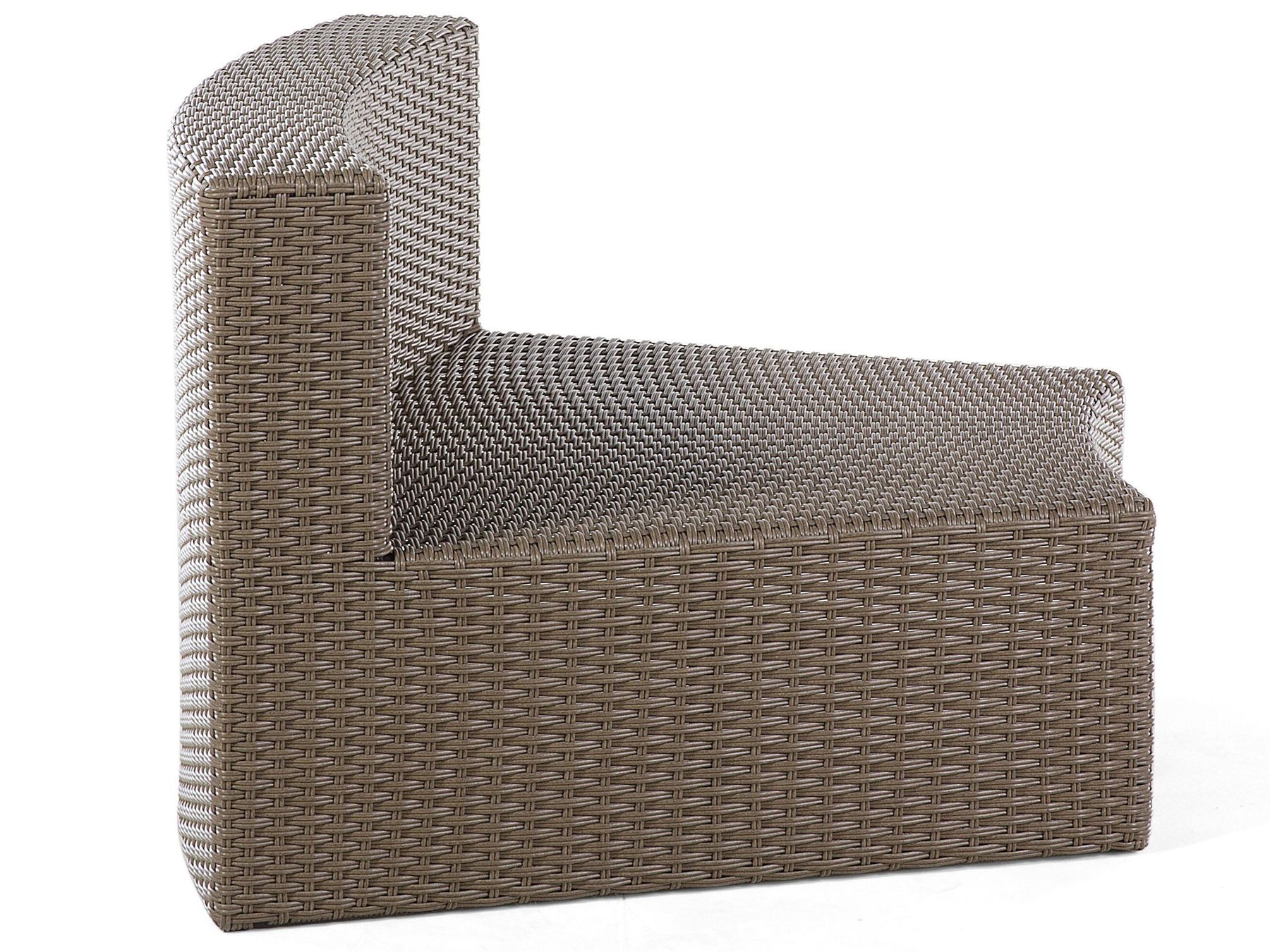 Garden Lounge Set with Table 9 Seater SEVERO PE Rattan Brown