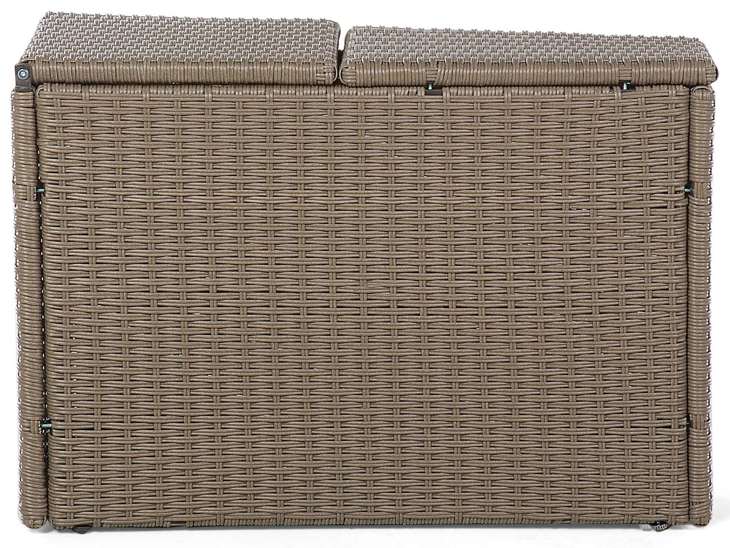 Garden Lounge Set with Table 9 Seater SEVERO PE Rattan Brown