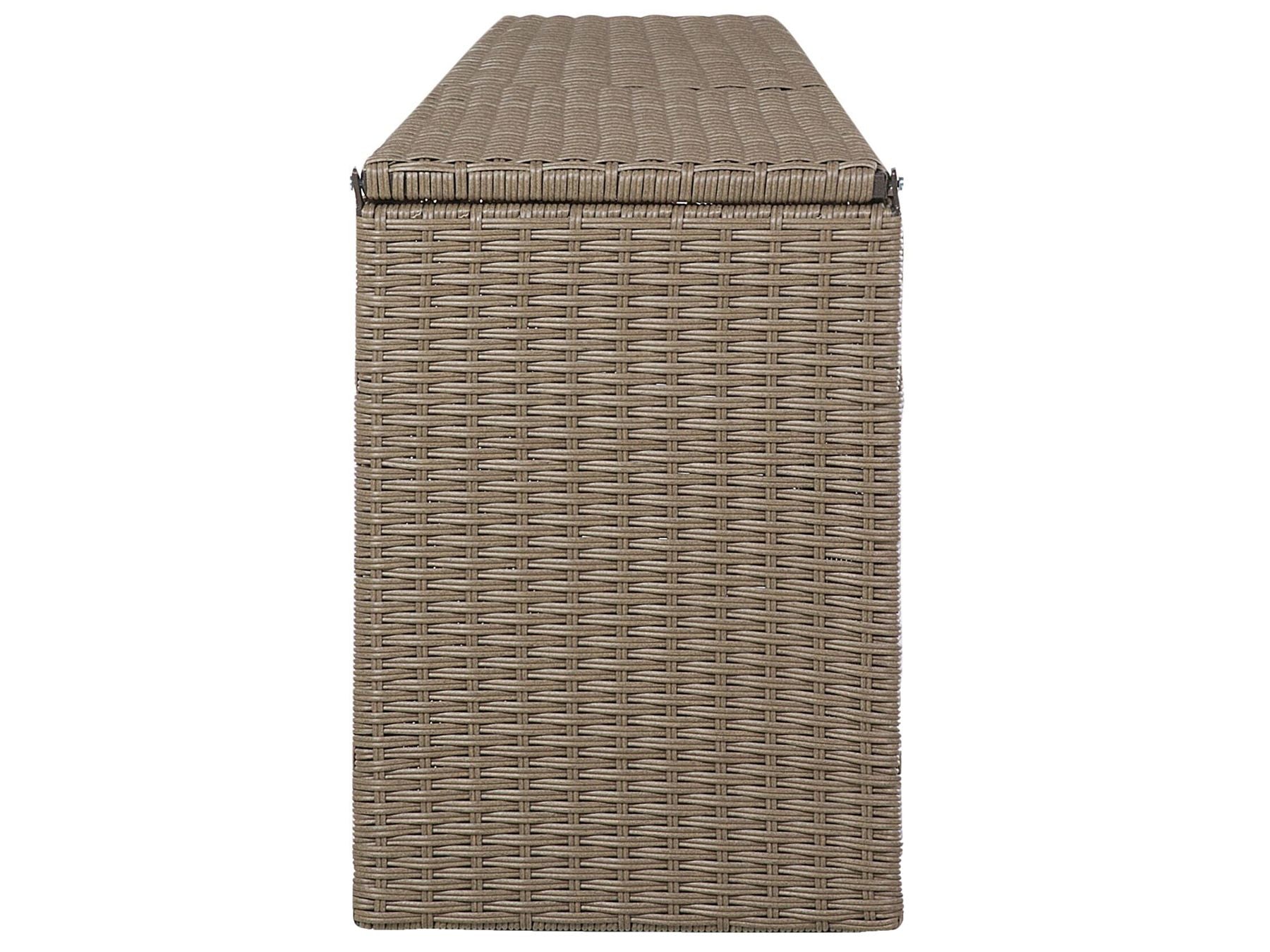Garden Lounge Set with Table 9 Seater SEVERO PE Rattan Brown