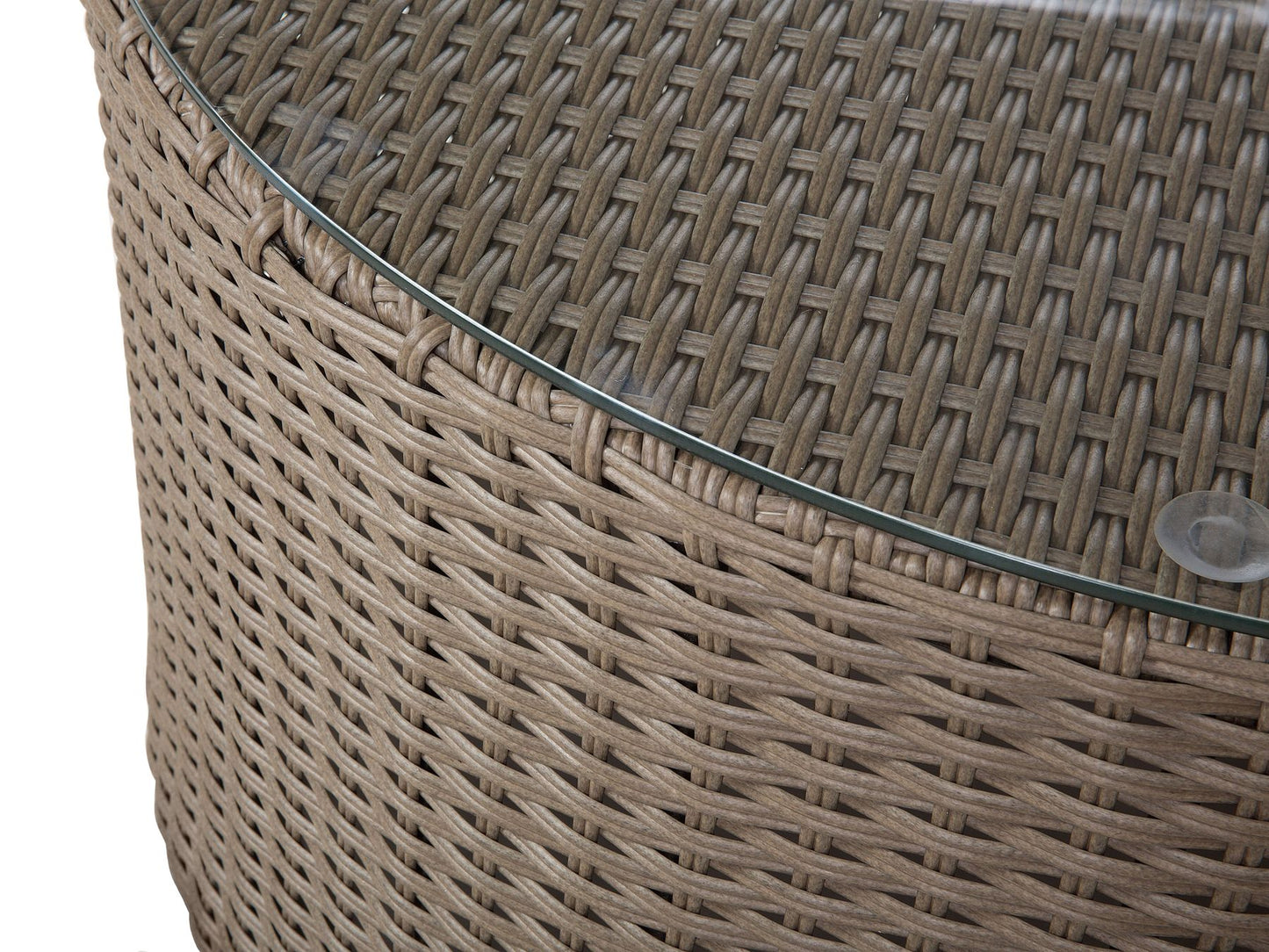Garden Lounge Set with Table 9 Seater SEVERO PE Rattan Brown