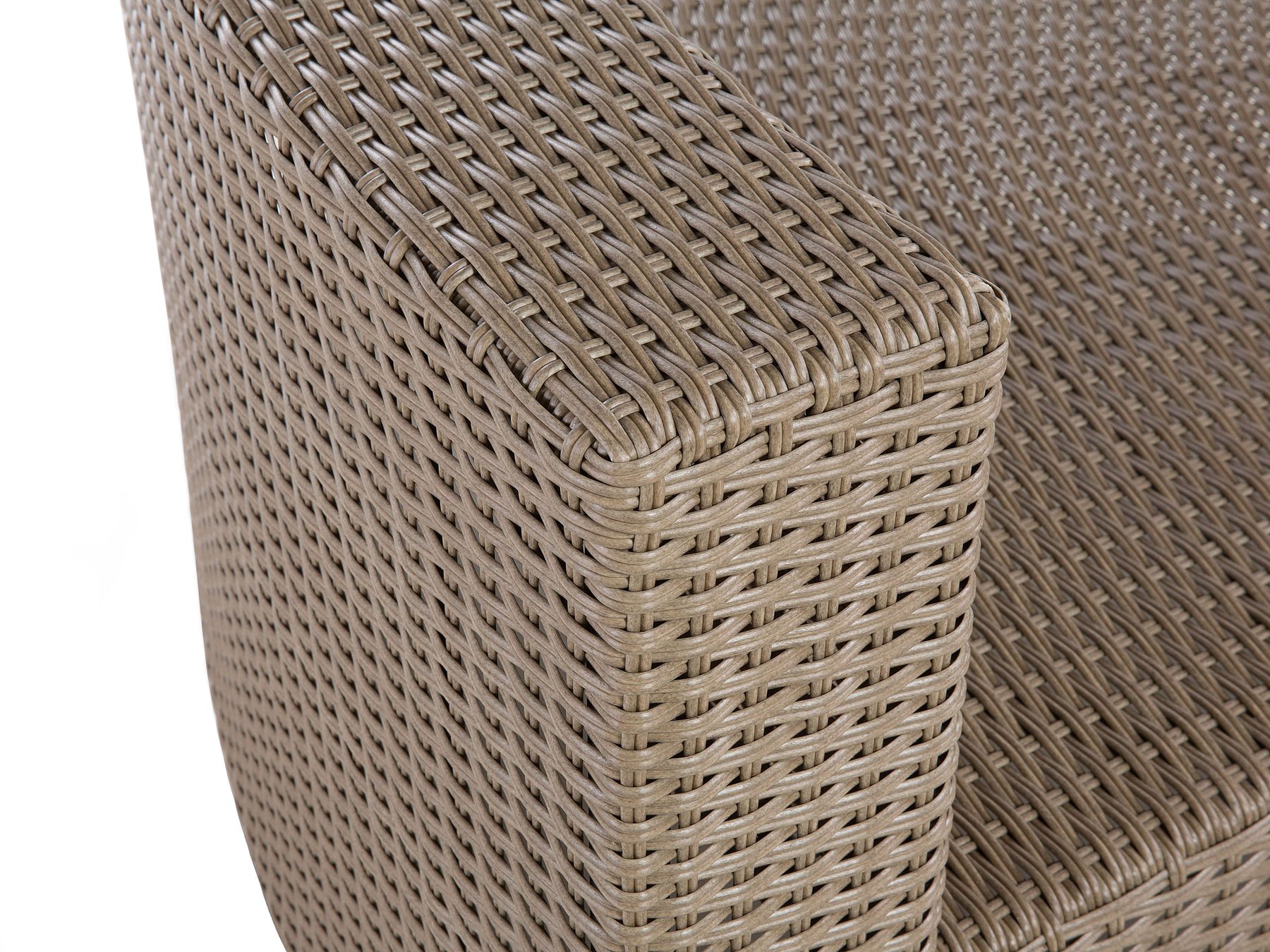 Garden Lounge Set with Table 9 Seater SEVERO PE Rattan Brown