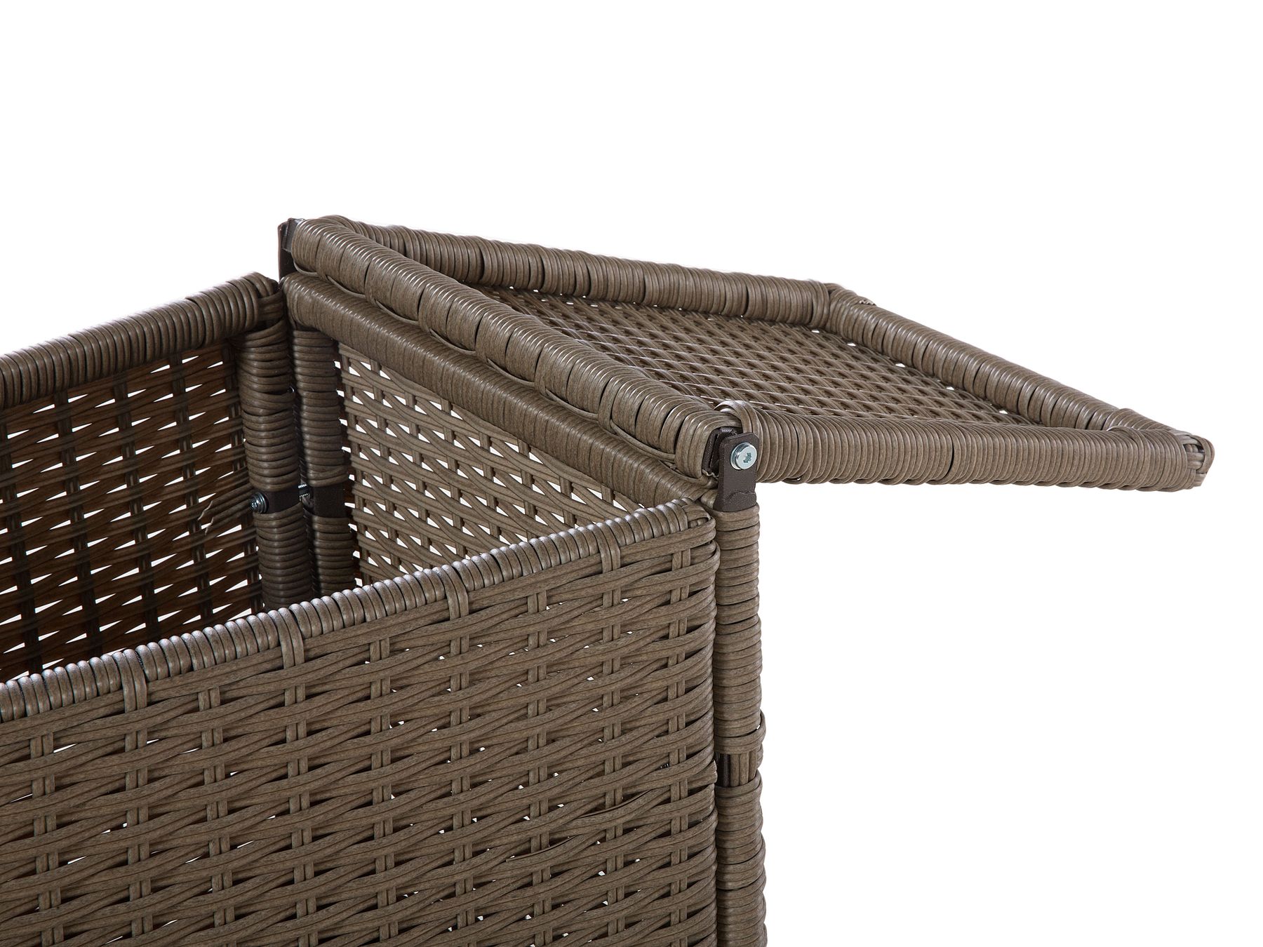 Garden Lounge Set with Table 9 Seater SEVERO PE Rattan Brown