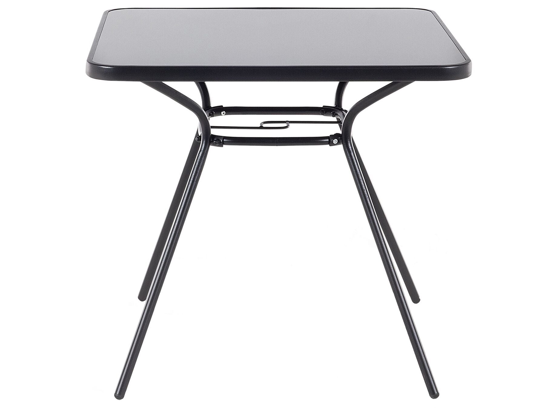 Garden Dining Set 4 Seater LIVO Metal Black