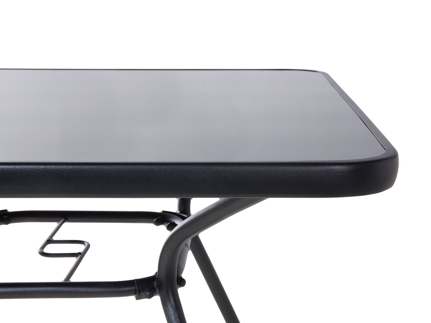 Garden Dining Set 4 Seater LIVO Metal Black