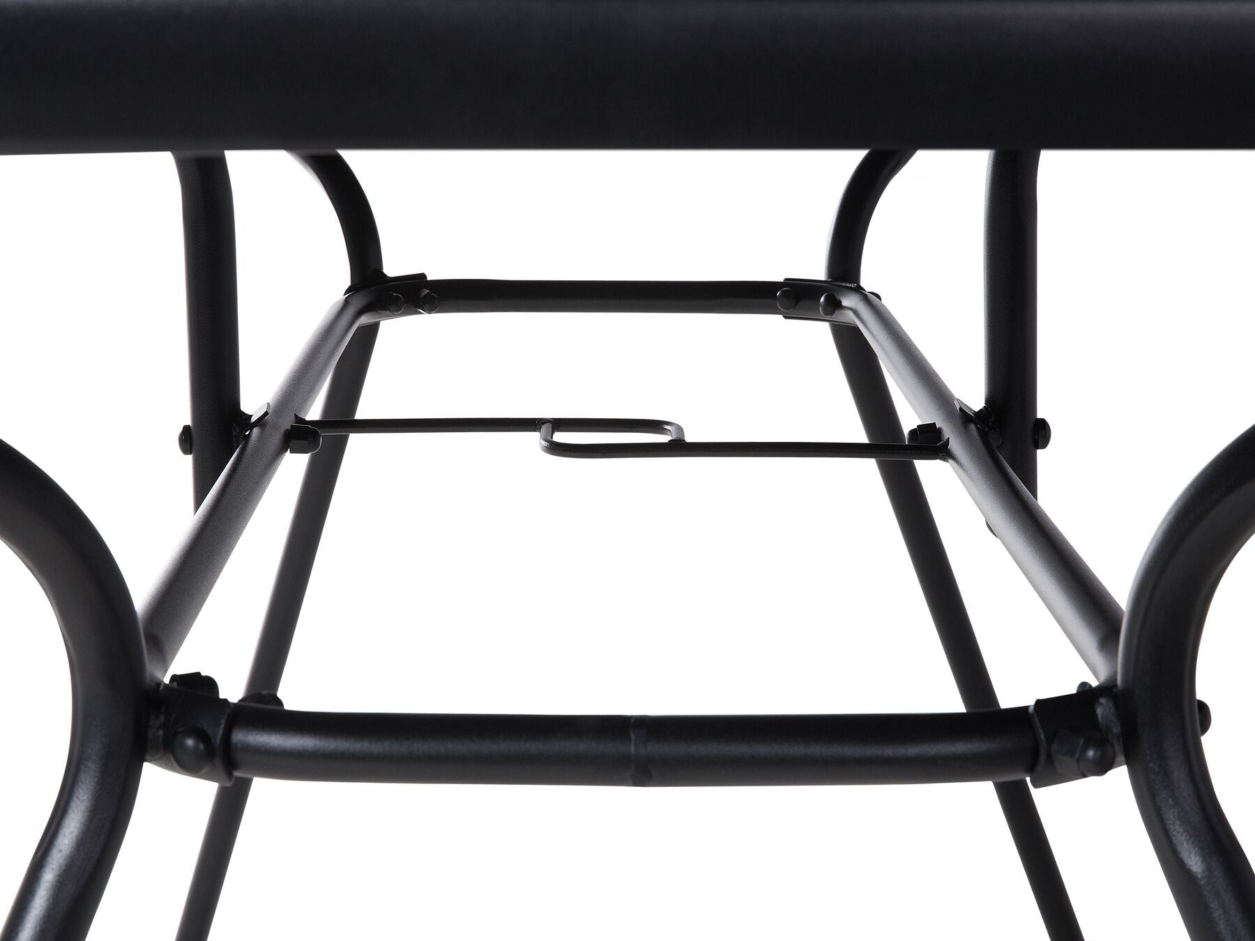 Garden Dining Set 6 Seater LIVO Metal Black