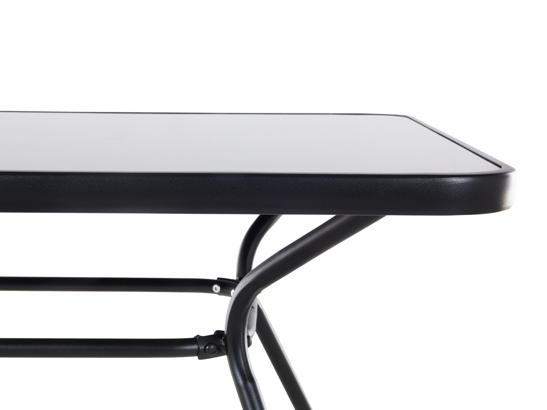 Garden Dining Set 6 Seater LIVO Metal Black