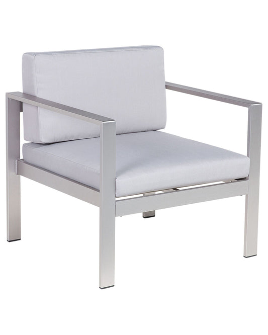 Garden Armchair SALERNO Metal Light Grey