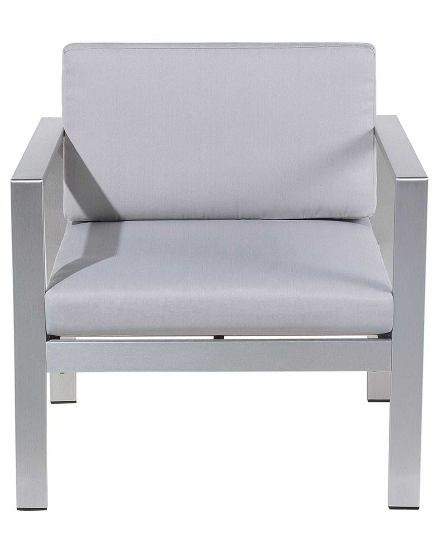 Garden Armchair SALERNO Metal Light Grey