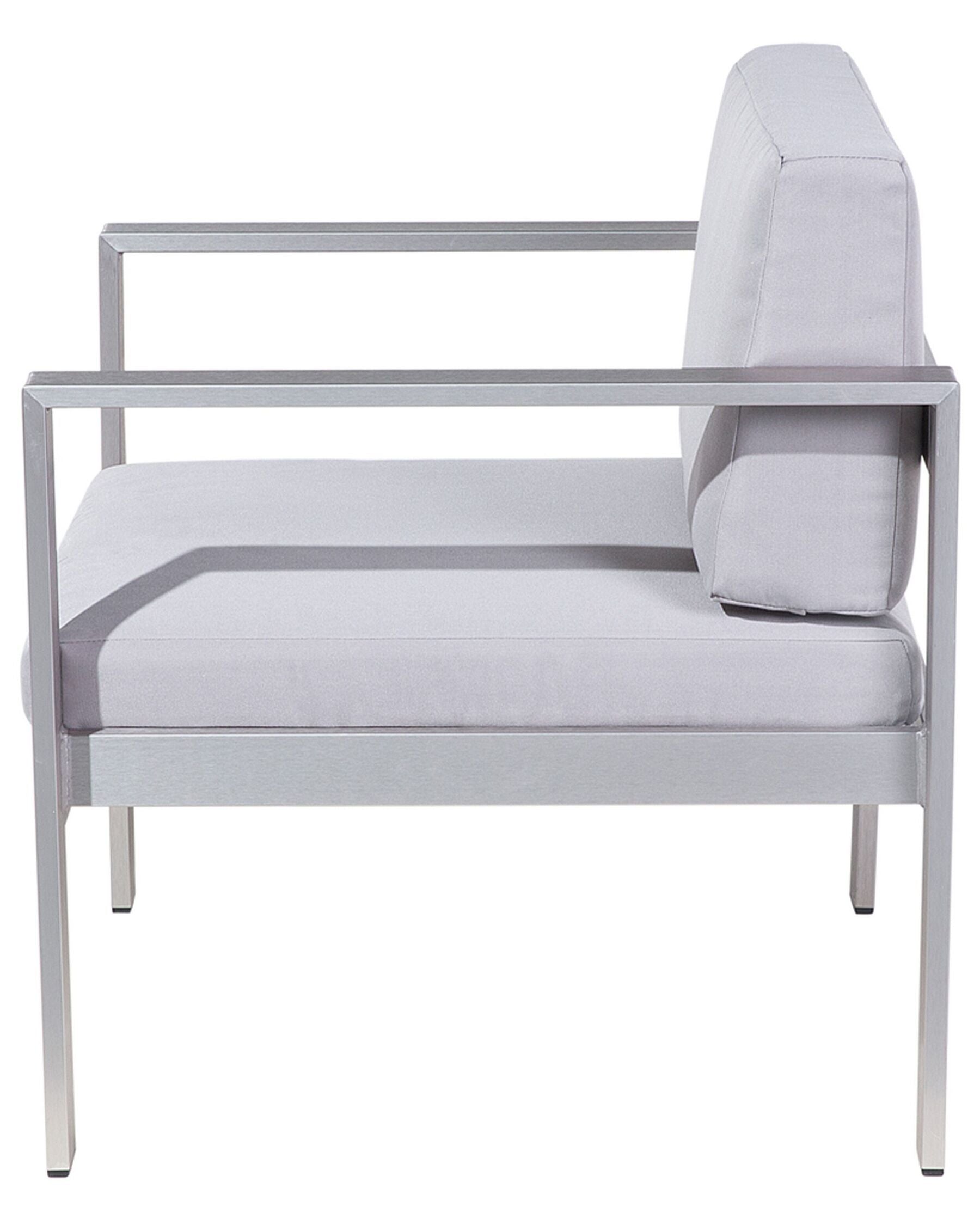 Garden Armchair SALERNO Metal Light Grey