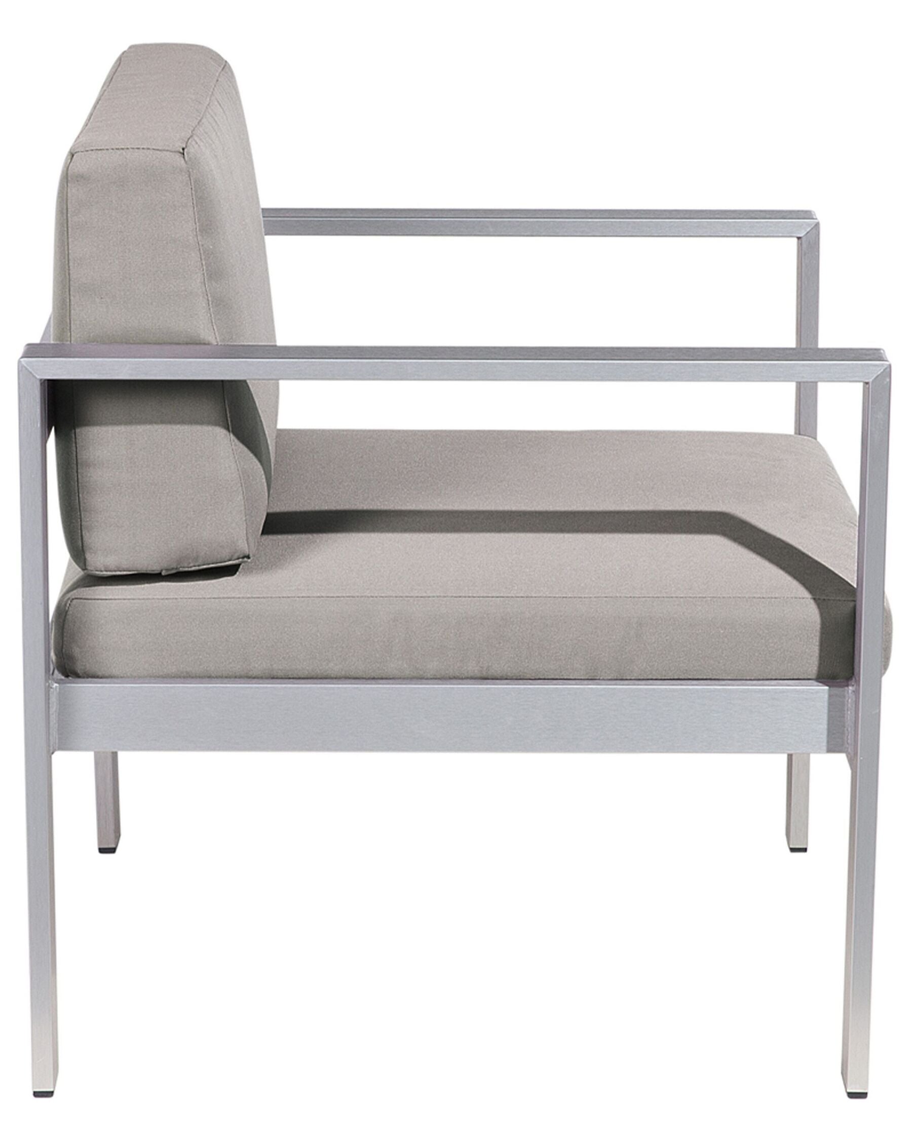 Garden Armchair SALERNO Metal Dark Grey