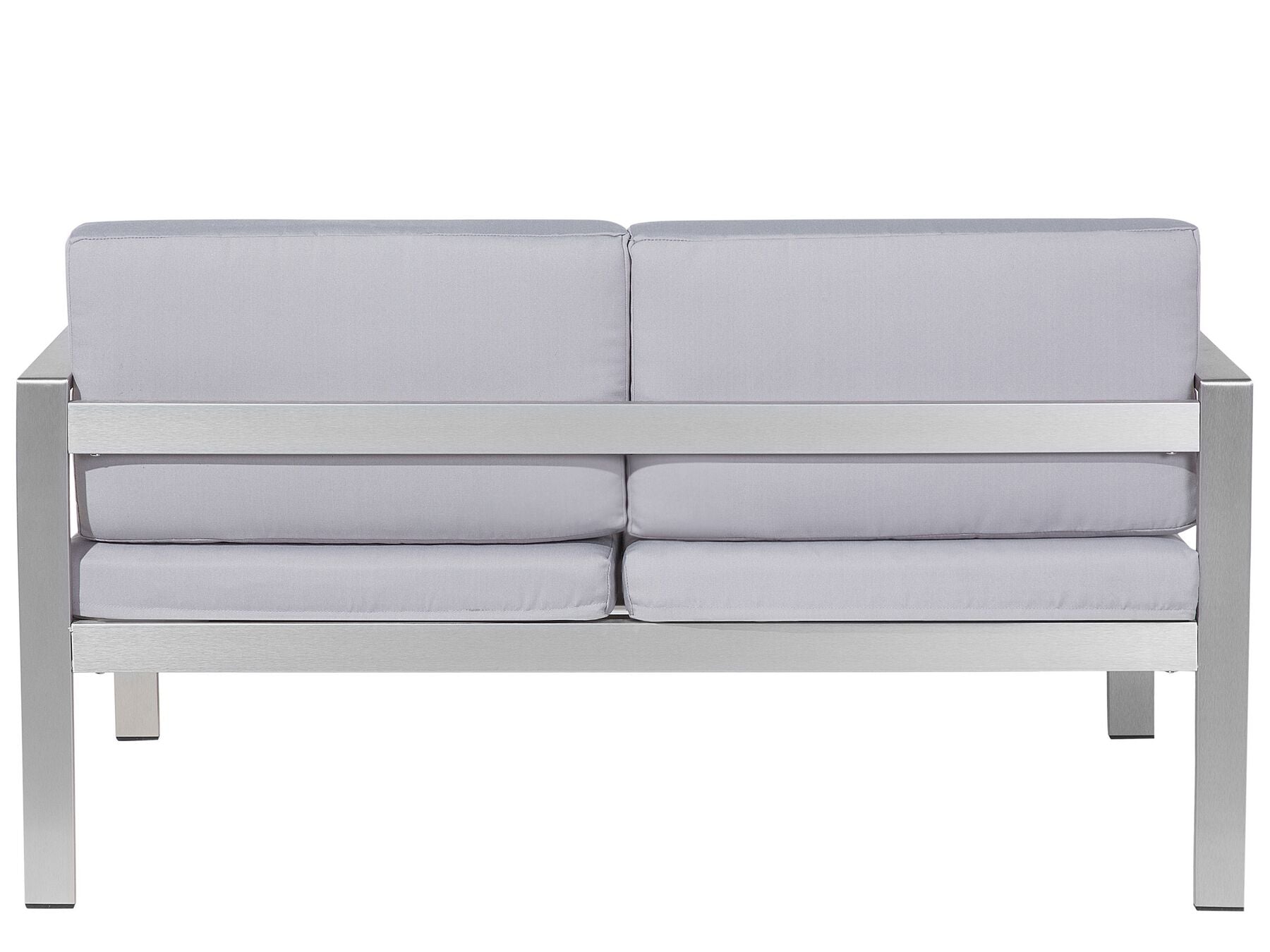 Garden Sofa 2 Seater SALERNO Metal Light Grey