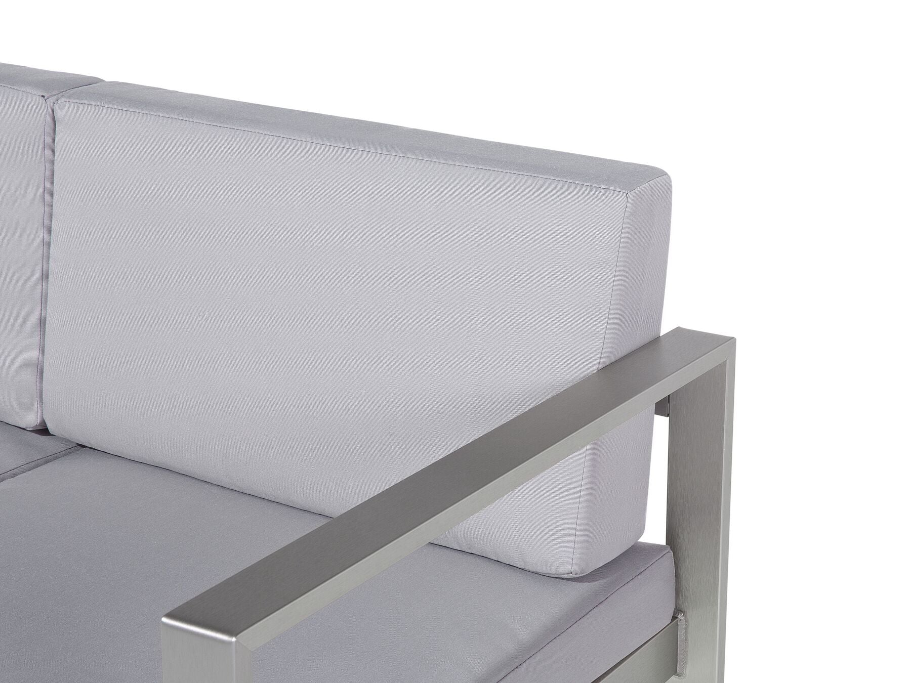 Garden Sofa 2 Seater SALERNO Metal Light Grey