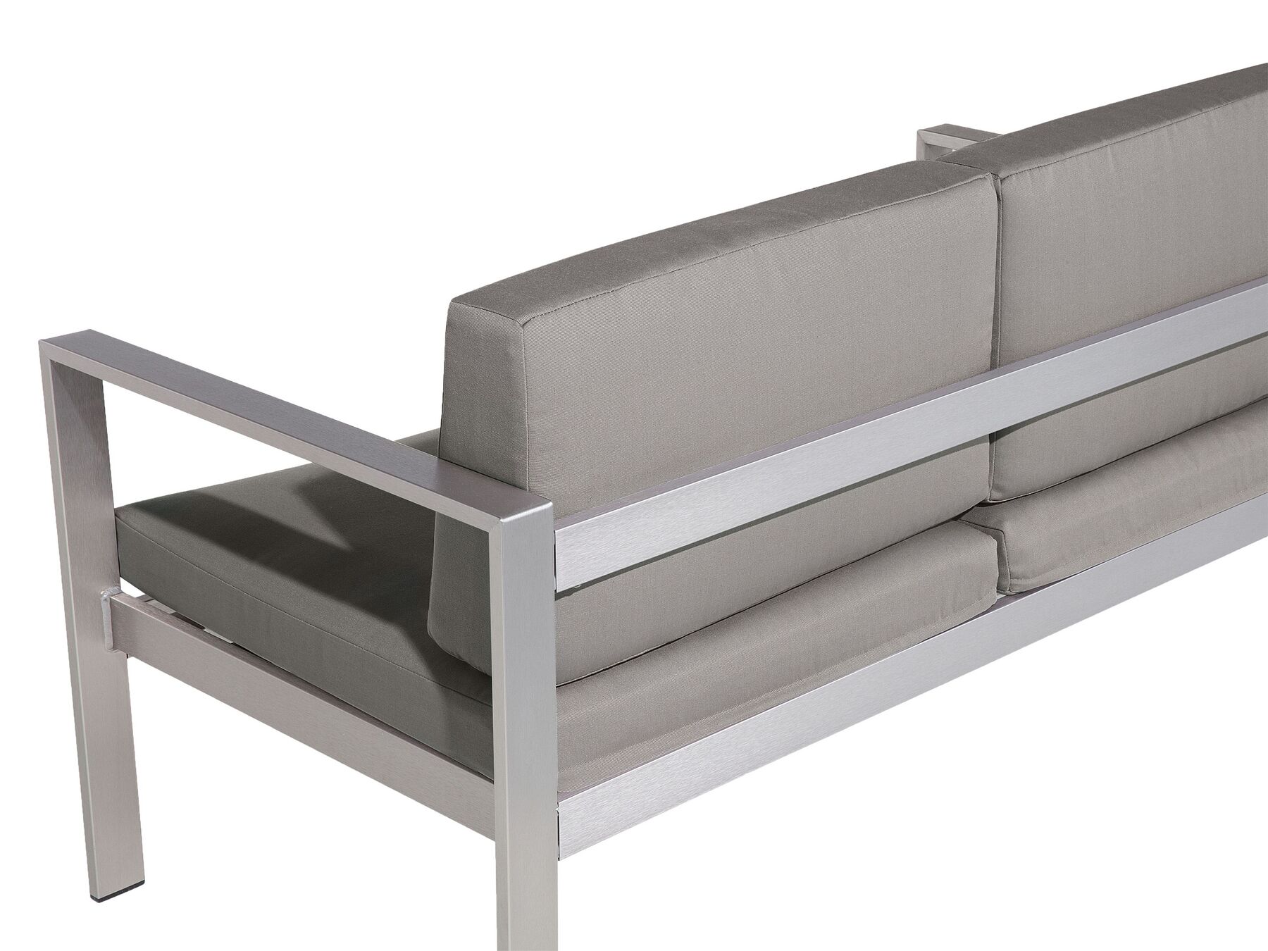 Garden Sofa 2 Seater SALERNO Metal Dark Grey