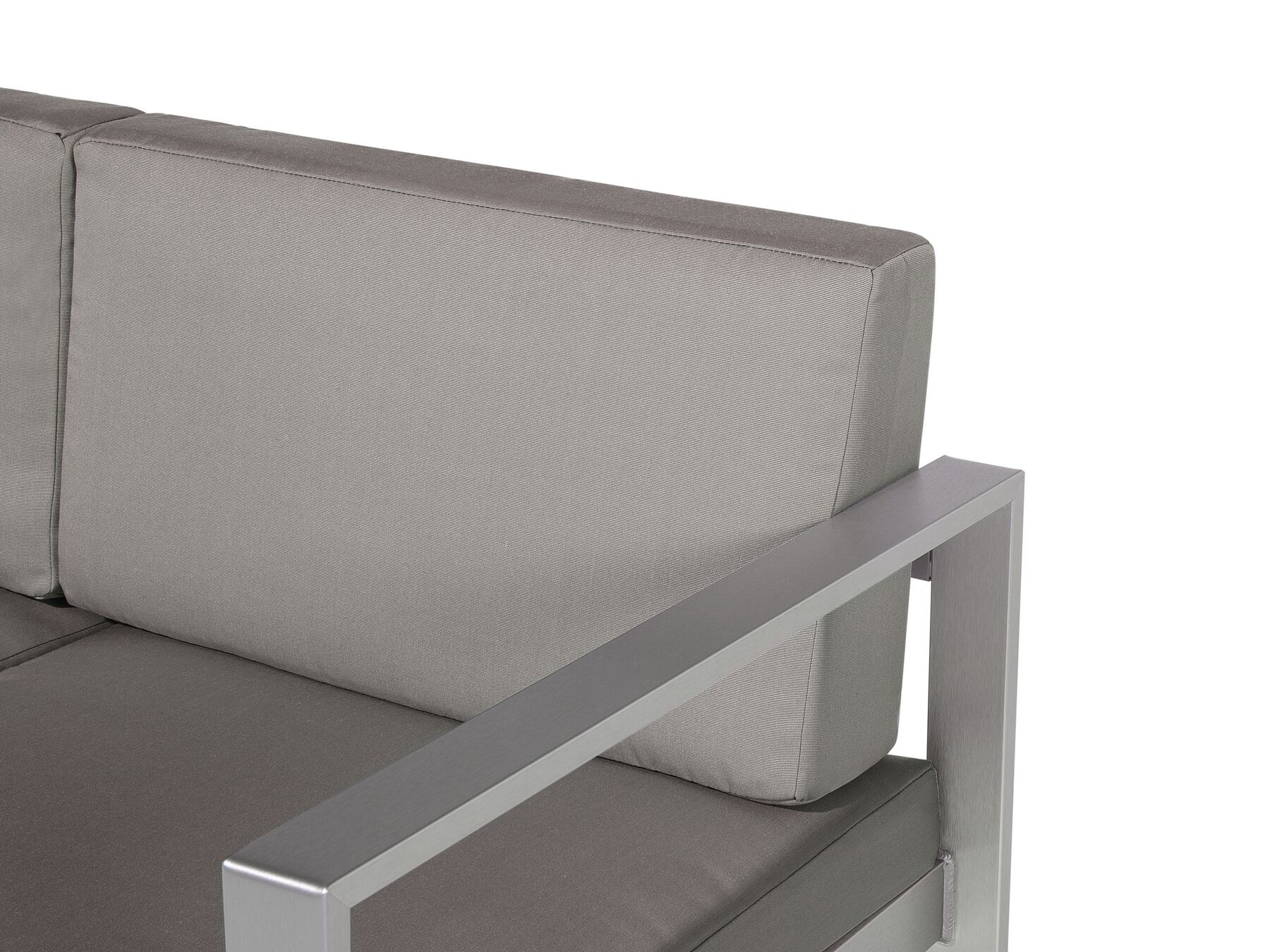 Garden Sofa 2 Seater SALERNO Metal Dark Grey