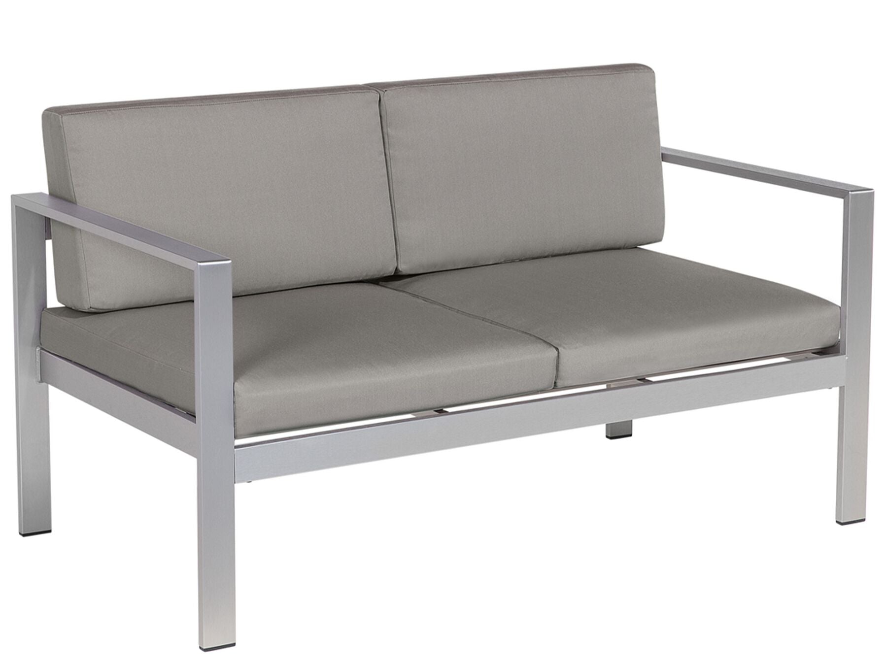 Garden Lounge Set with Table 4 Seater SALERNO Metal Dark Grey
