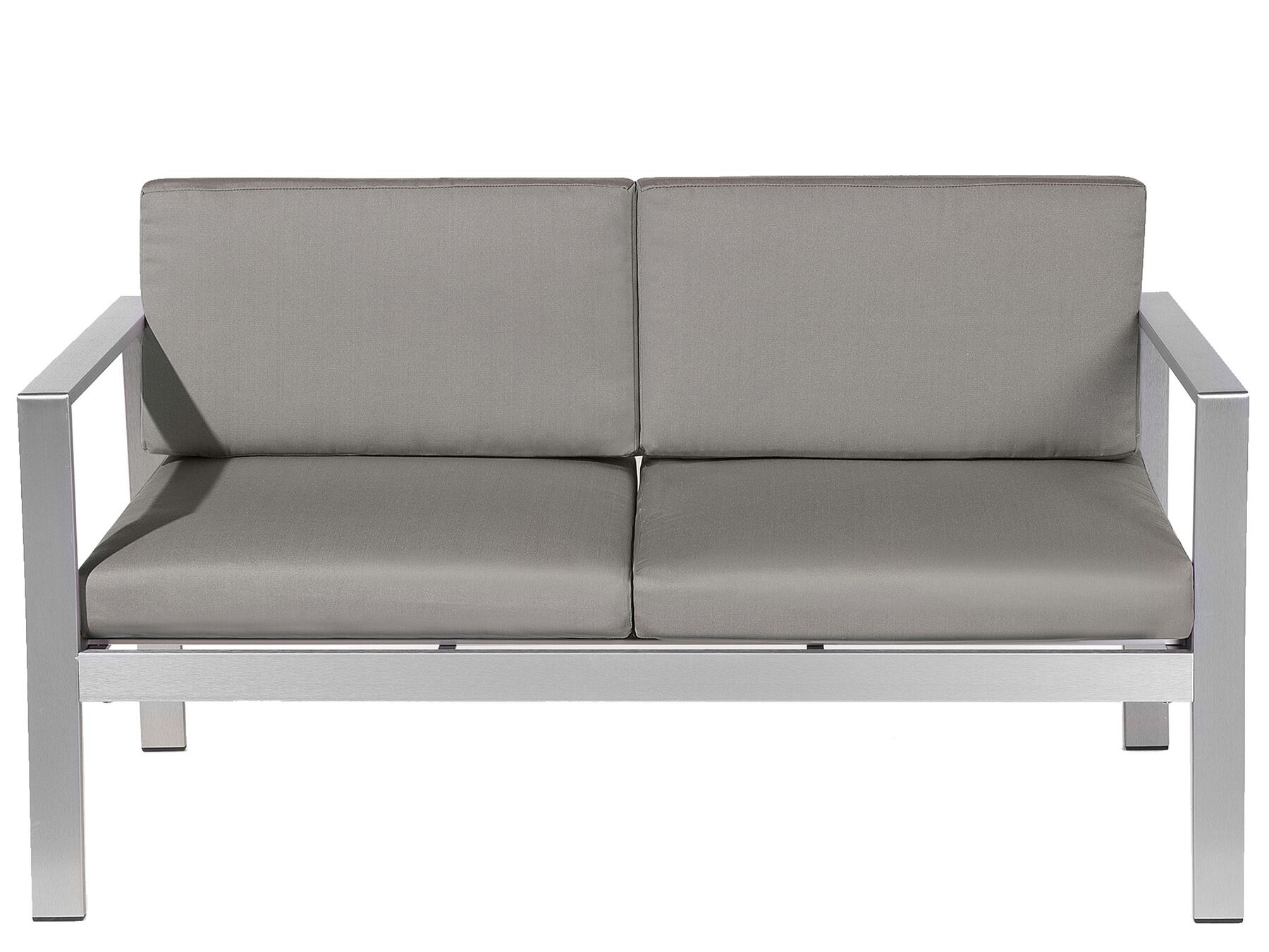 Garden Lounge Set with Table 4 Seater SALERNO Metal Dark Grey