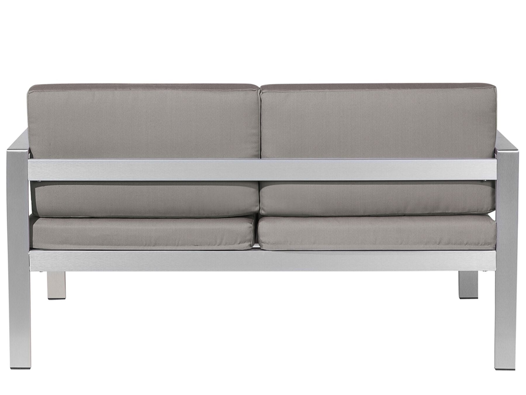 Garden Lounge Set with Table 4 Seater SALERNO Metal Dark Grey