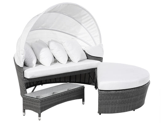 Garden Daybed Rattan Grey