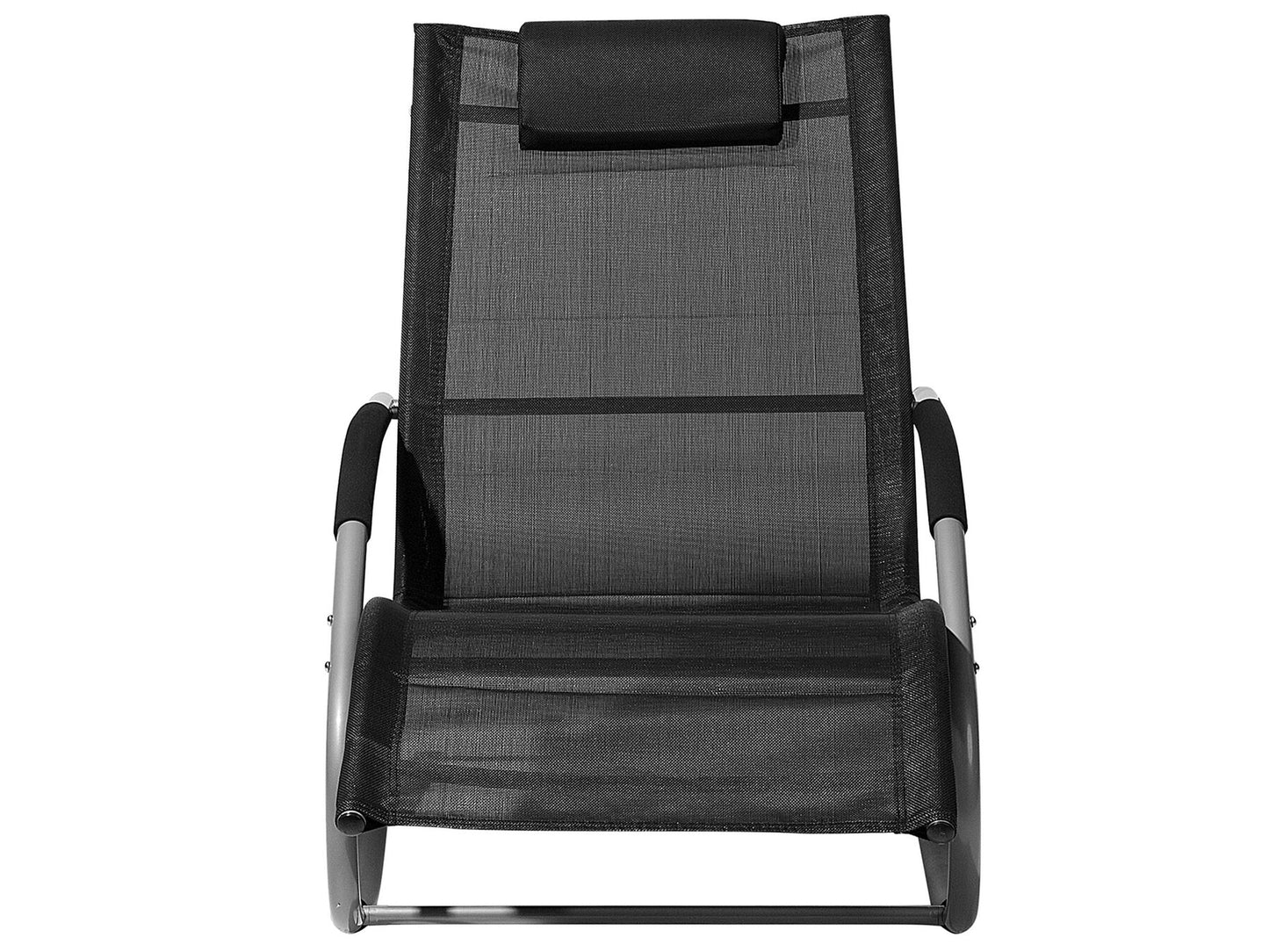 Steel Rocking Sun Lounger Black CARANO