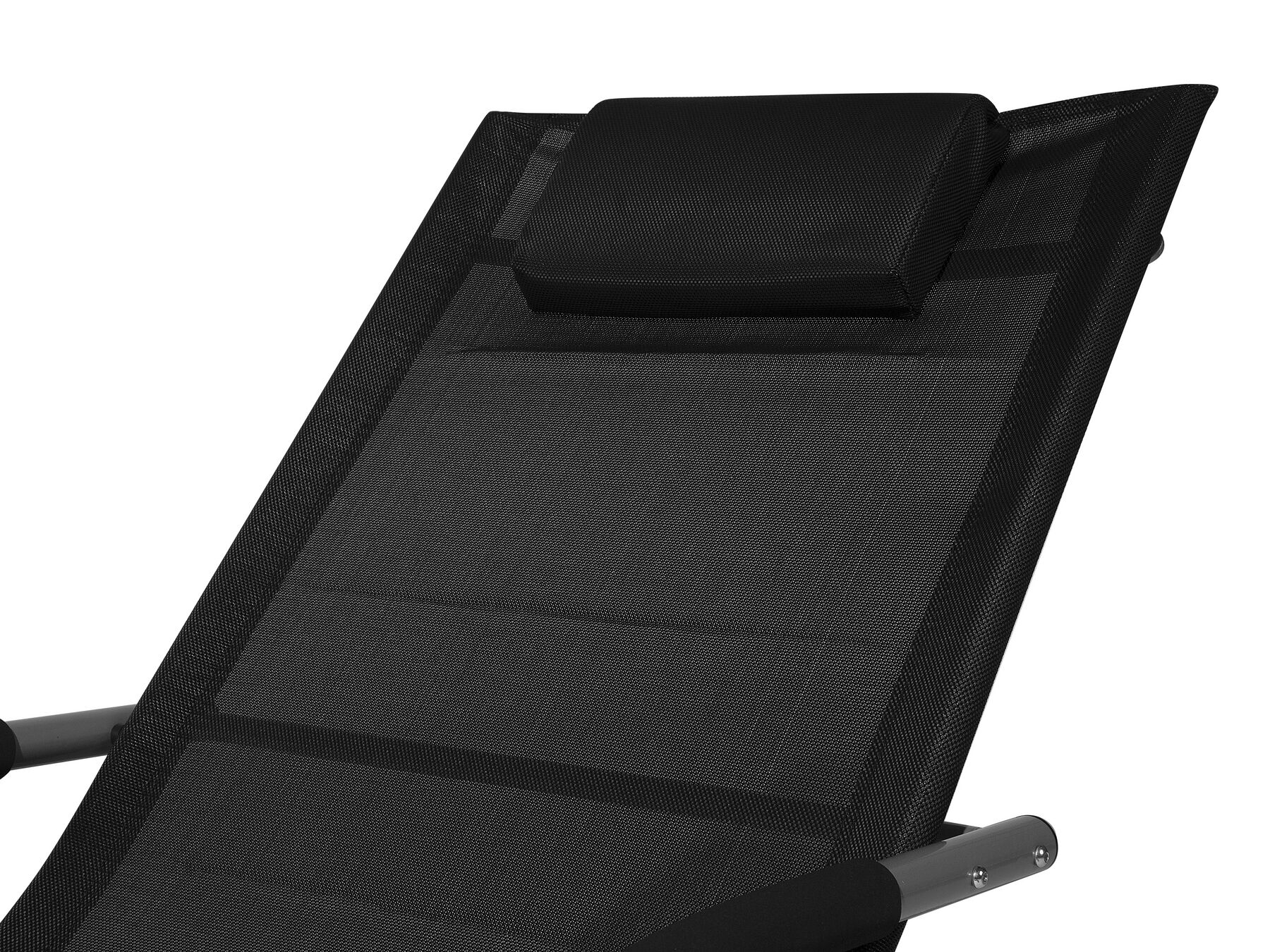Steel Rocking Sun Lounger Black CARANO