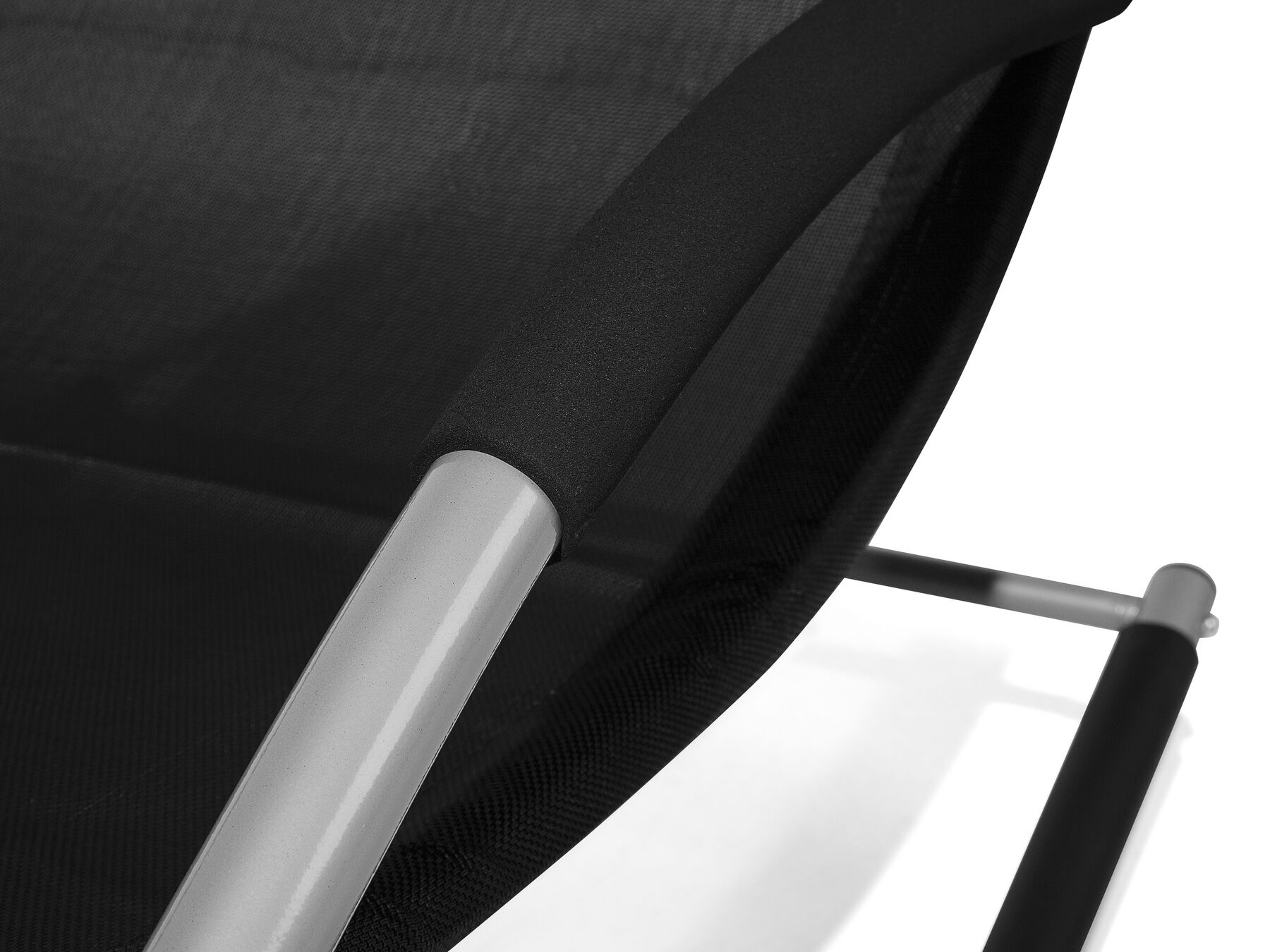 Steel Rocking Sun Lounger Black CARANO