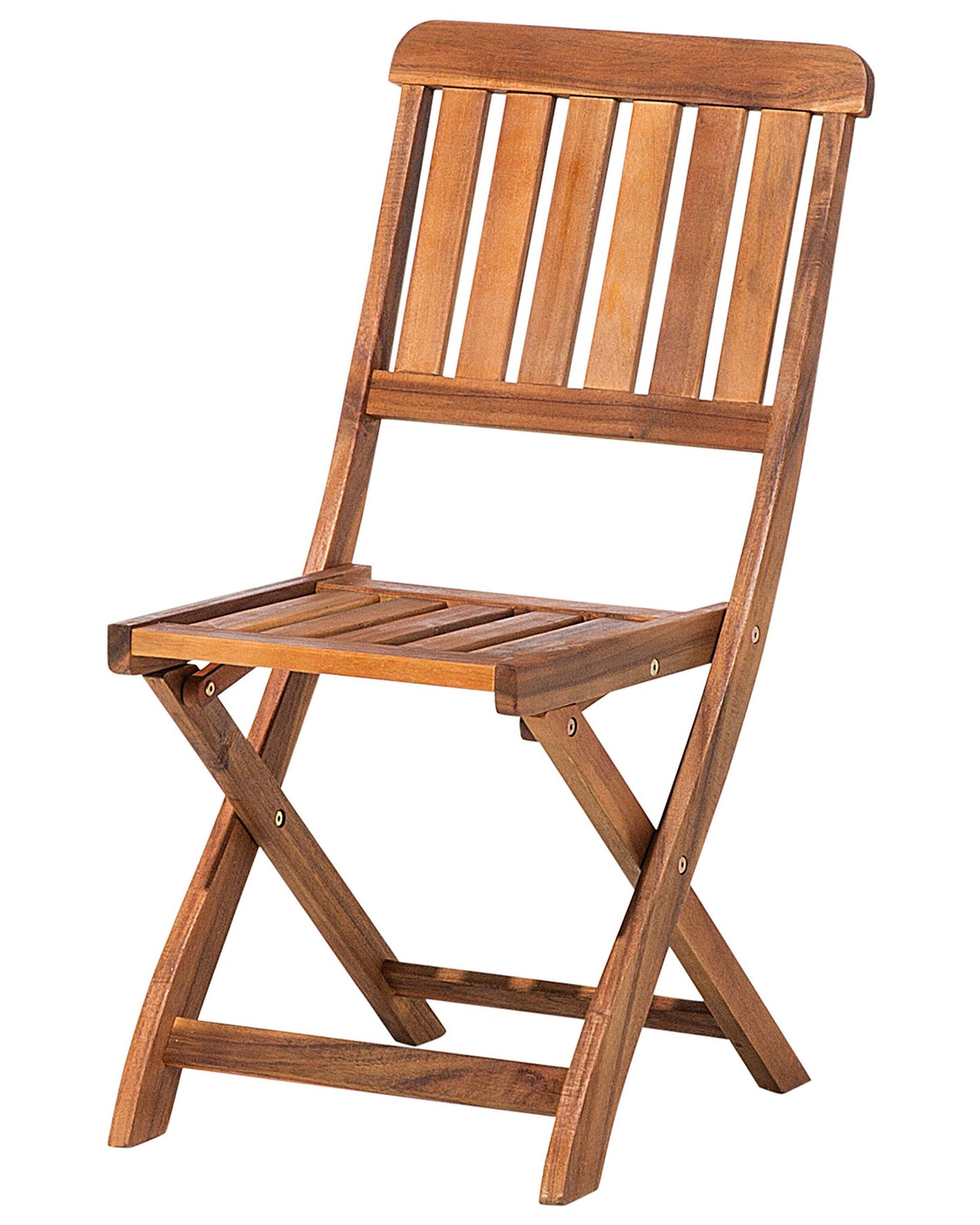 Set of 2 Garden Chairs with Cushions CENTO Acacia Wood Brown