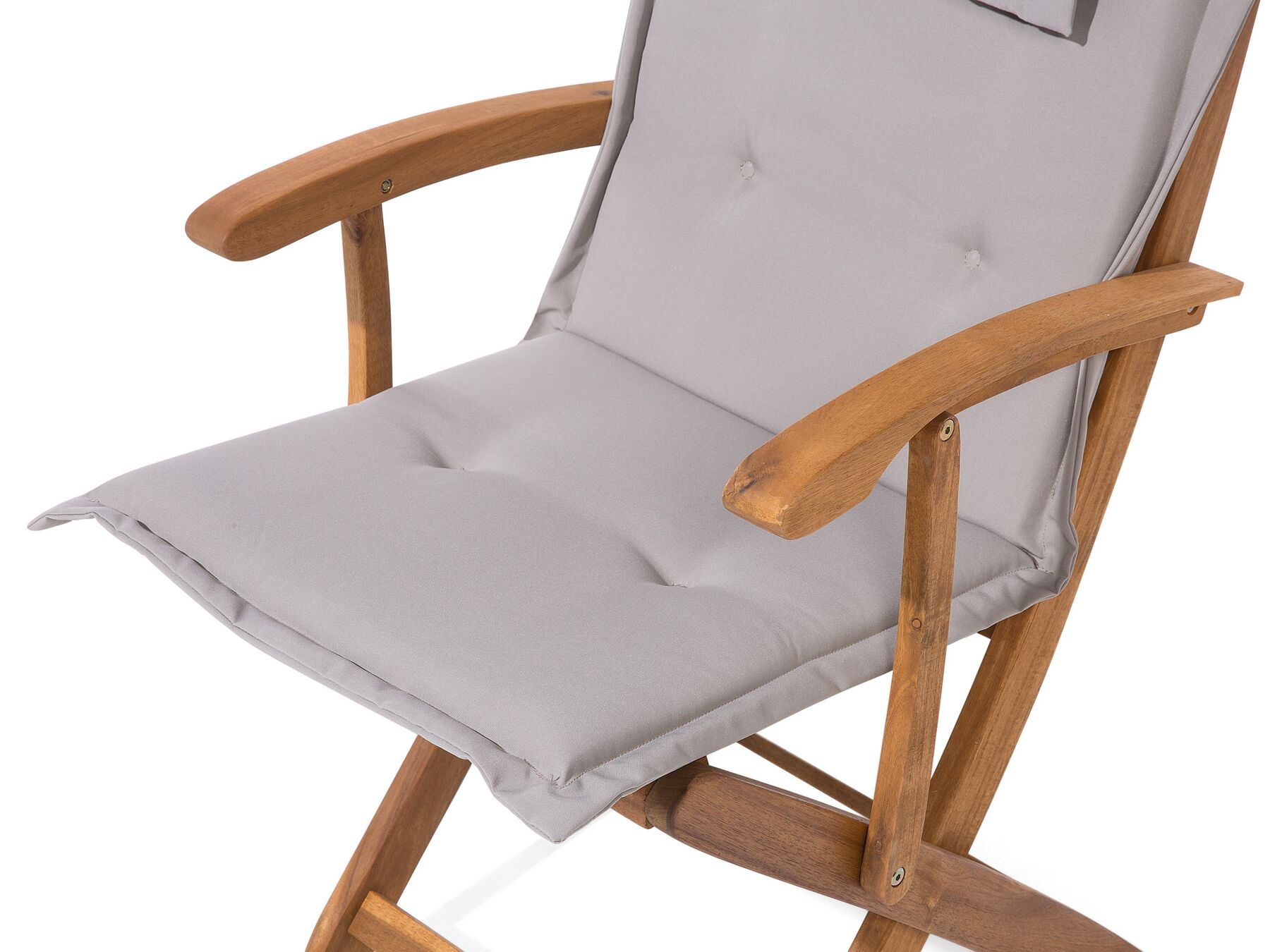 Garden Dining Set 8 Seater MAUI with Cushions Acacia Wood Taupe