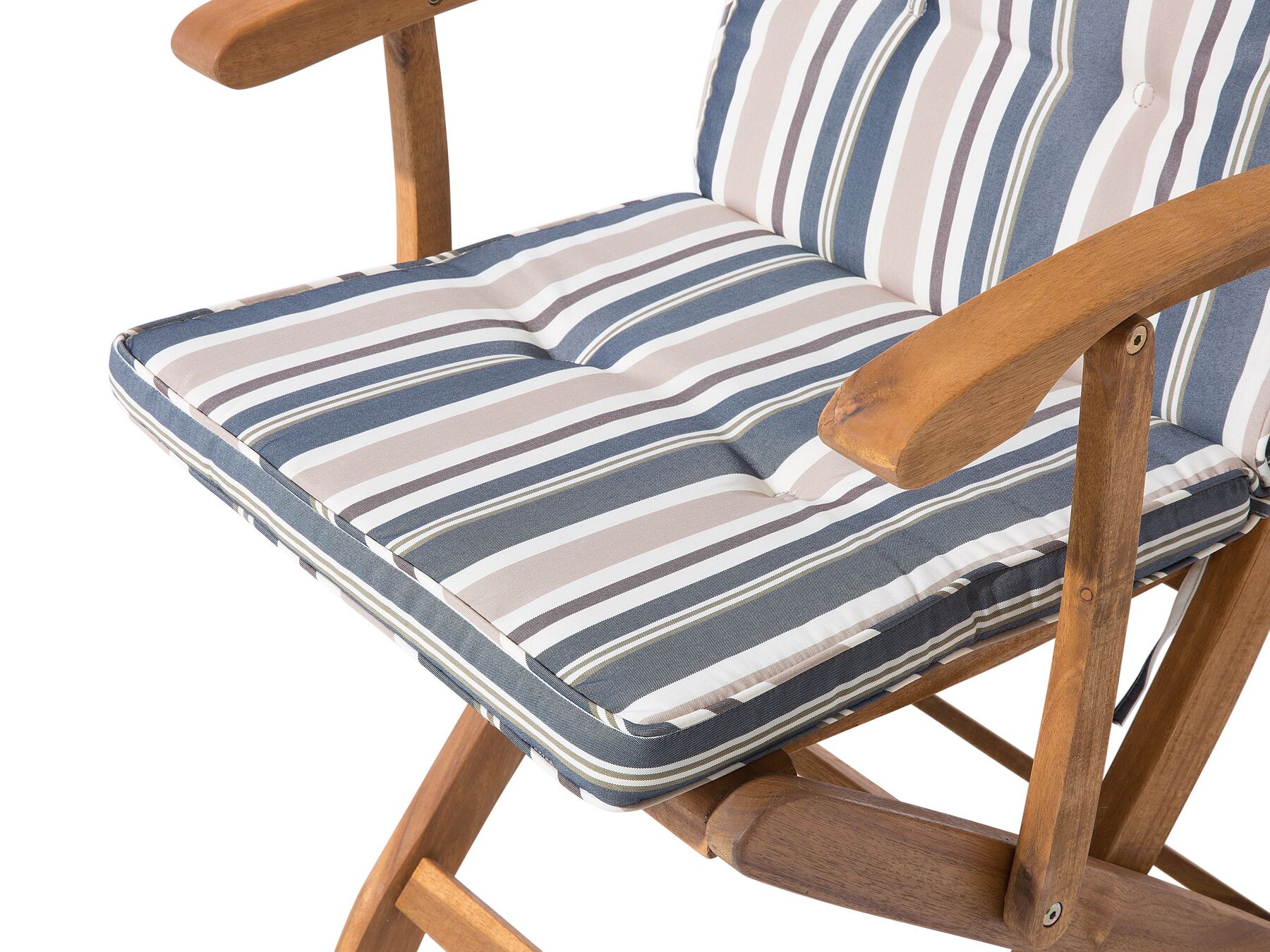 Garden Dining Set 8 Seater MAUI with Parasol Acacia Wood Multicolour
