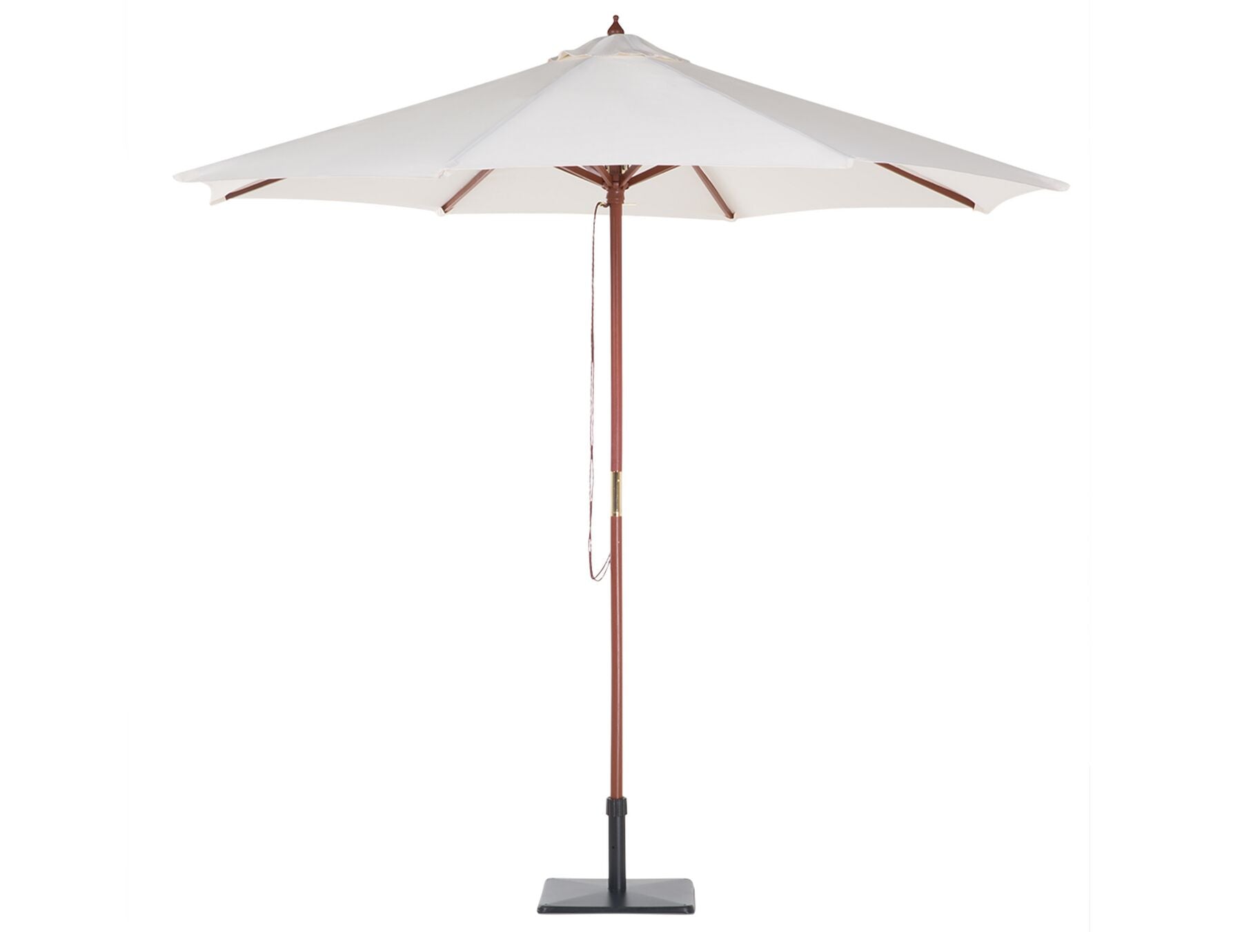 Garden Dining Set 8 Seater MAUI with Parasol Acacia Wood Taupe