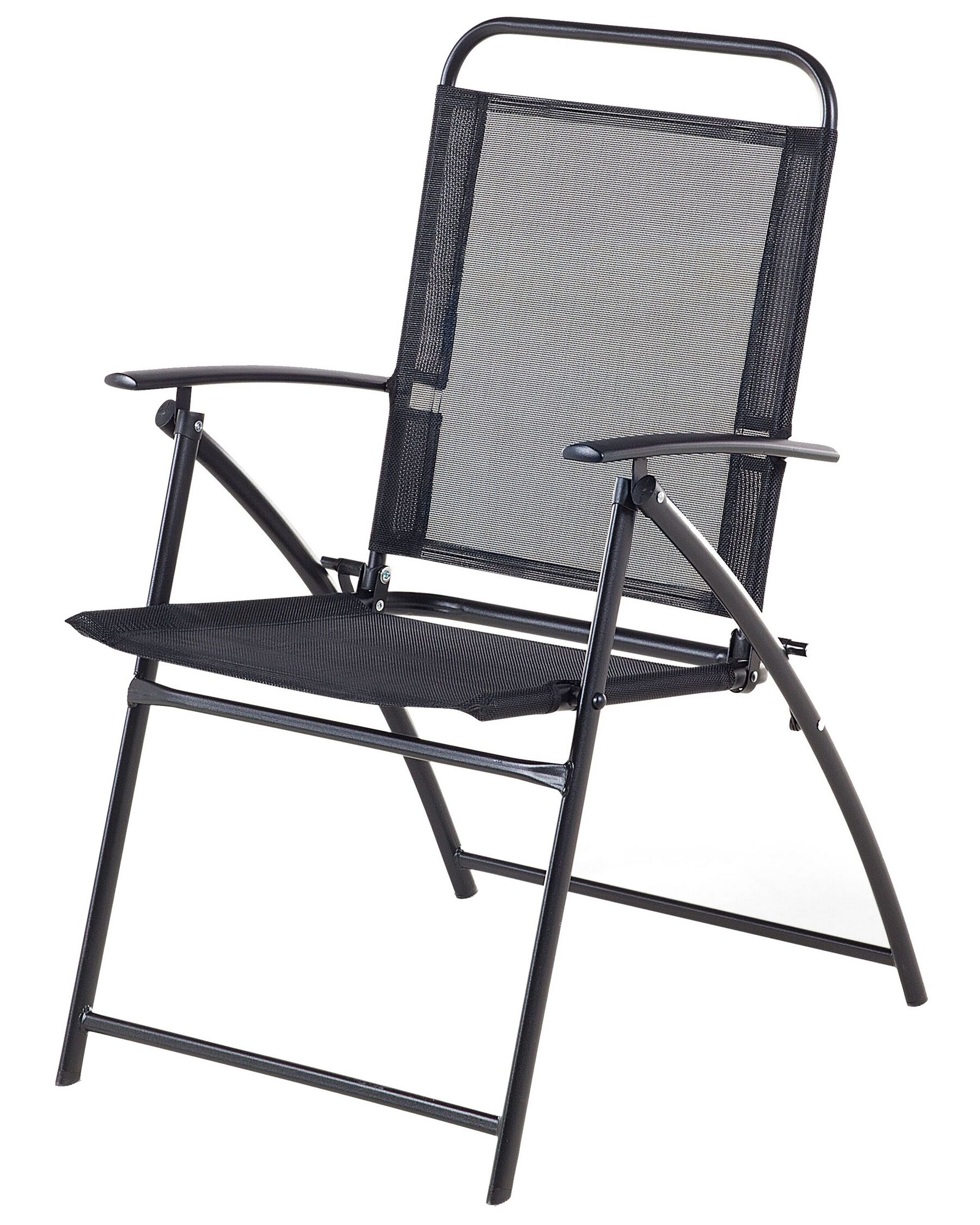 Set of 4 Garden Chairs LIVO Metal Black