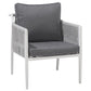 Garden Lounge Set with Table 4 Seater LATINA Metal Grey
