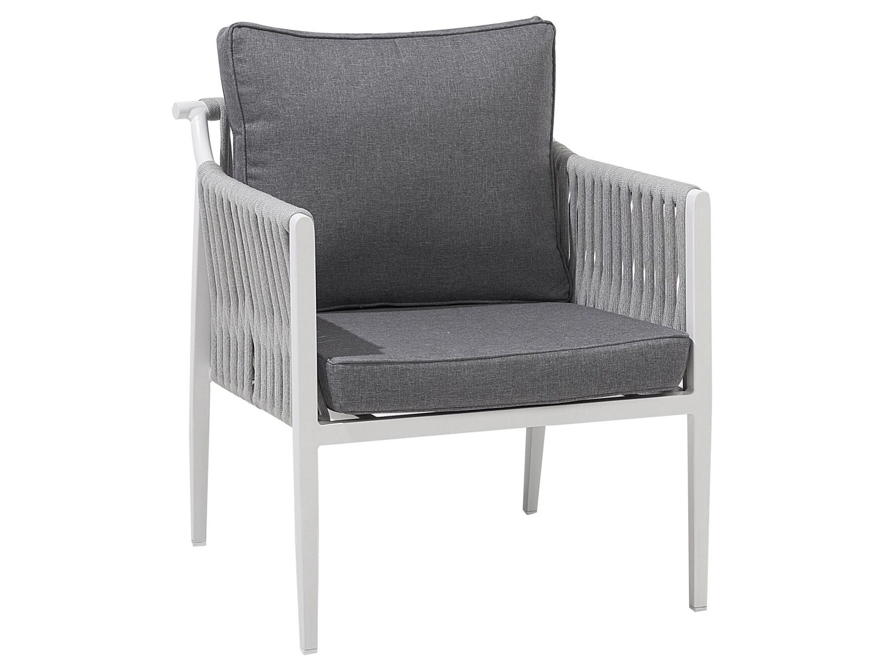 Garden Lounge Set with Table 4 Seater LATINA Metal Grey