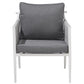 Garden Lounge Set with Table 4 Seater LATINA Metal Grey