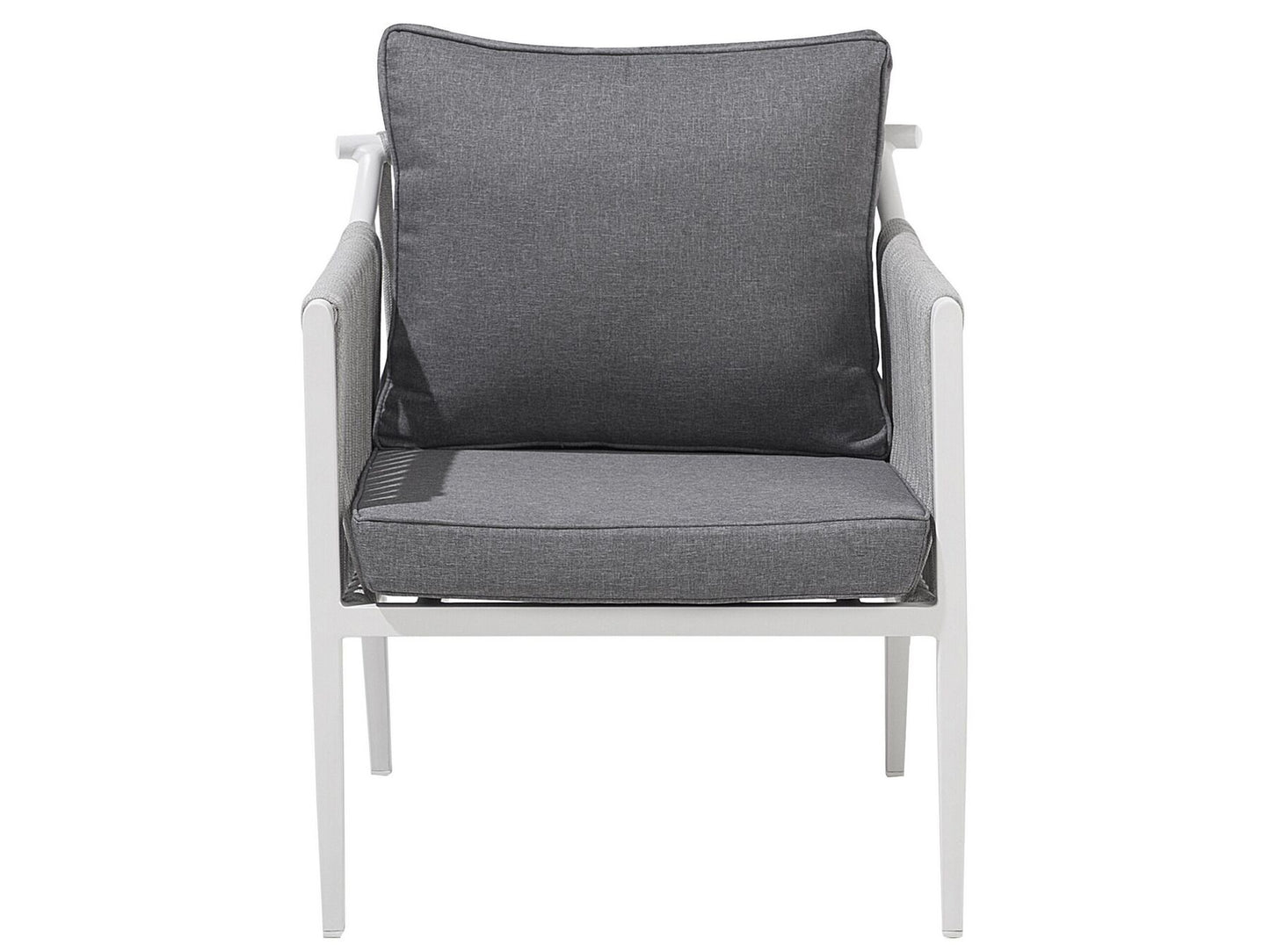 Garden Lounge Set with Table 4 Seater LATINA Metal Grey