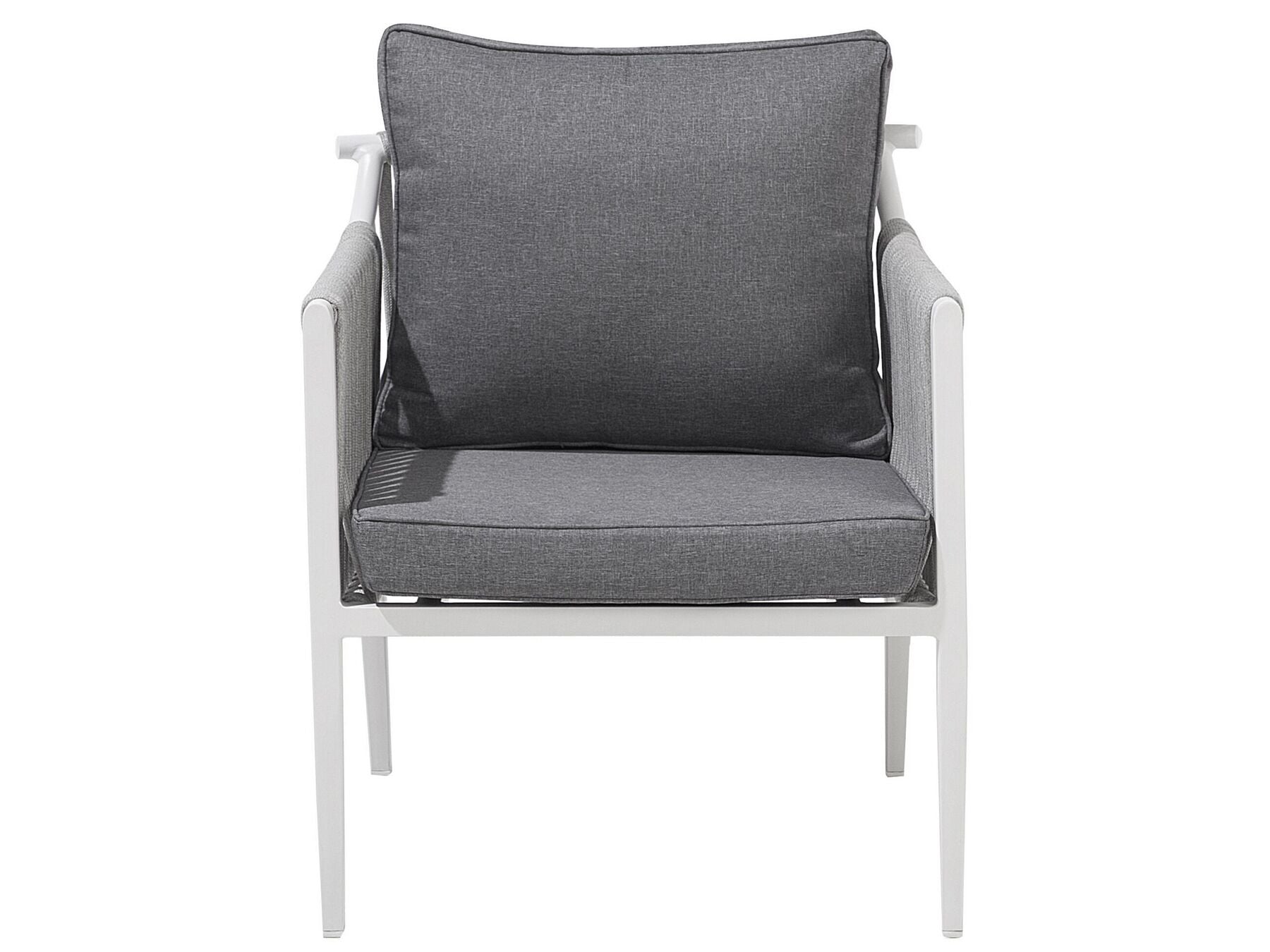 Garden Lounge Set with Table 4 Seater LATINA Metal Grey