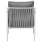 Garden Lounge Set with Table 4 Seater LATINA Metal Grey