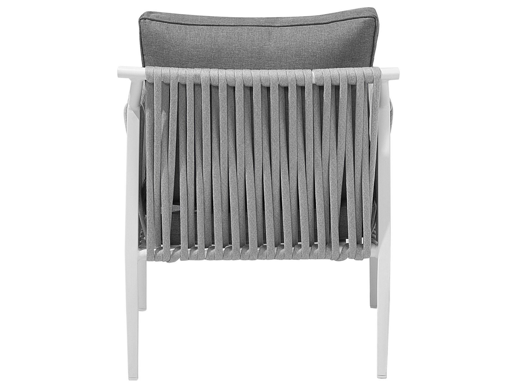 Garden Lounge Set with Table 4 Seater LATINA Metal Grey