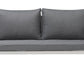 Garden Lounge Set with Table 4 Seater LATINA Metal Grey