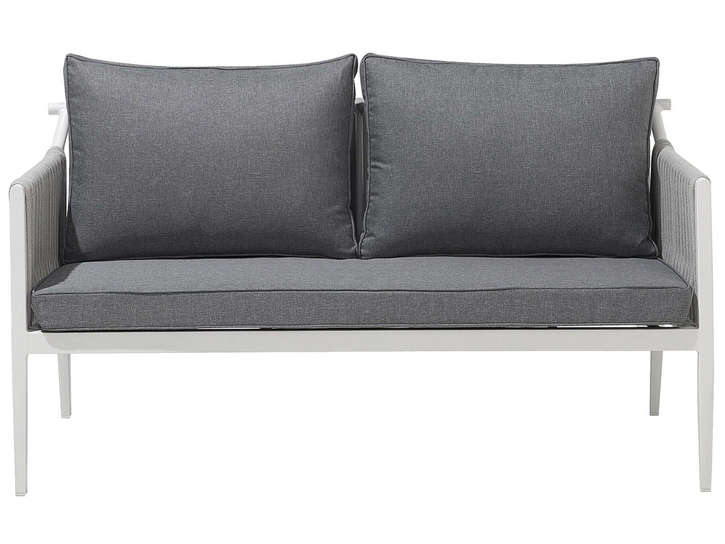 Garden Lounge Set with Table 4 Seater LATINA Metal Grey