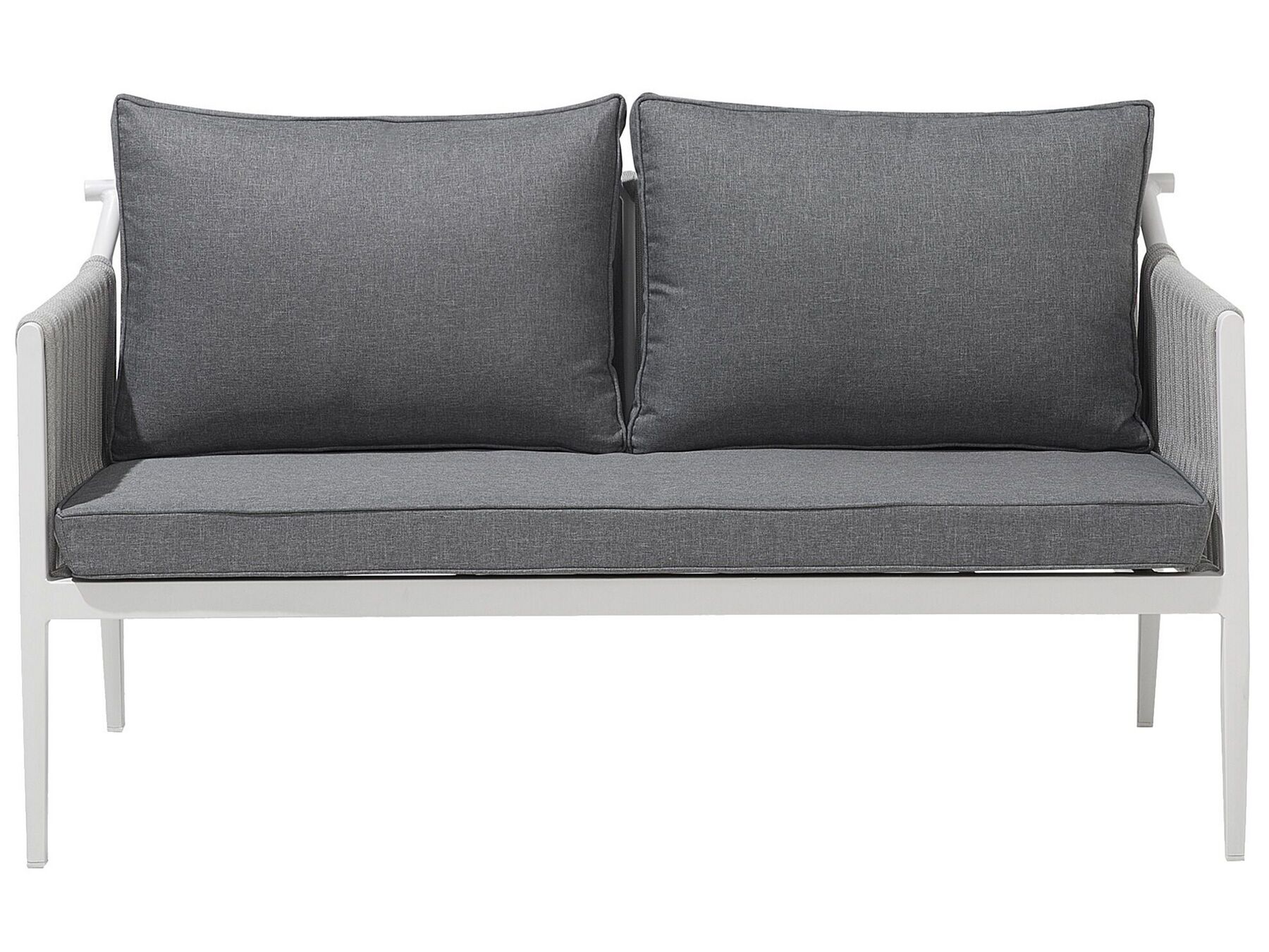 Garden Lounge Set with Table 4 Seater LATINA Metal Grey