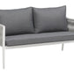 Garden Lounge Set with Table 4 Seater LATINA Metal Grey