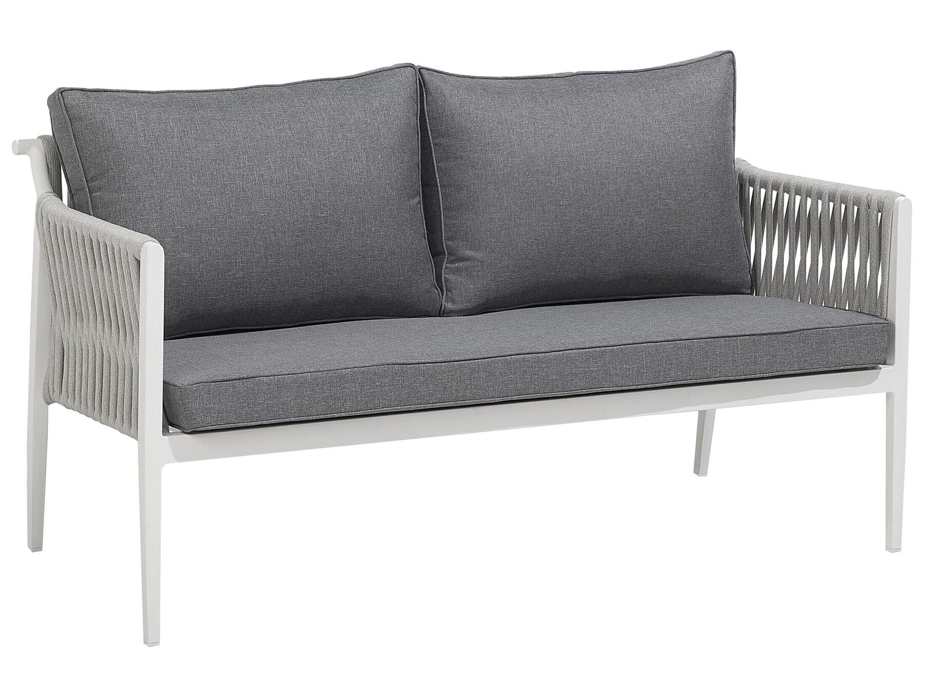 Garden Lounge Set with Table 4 Seater LATINA Metal Grey